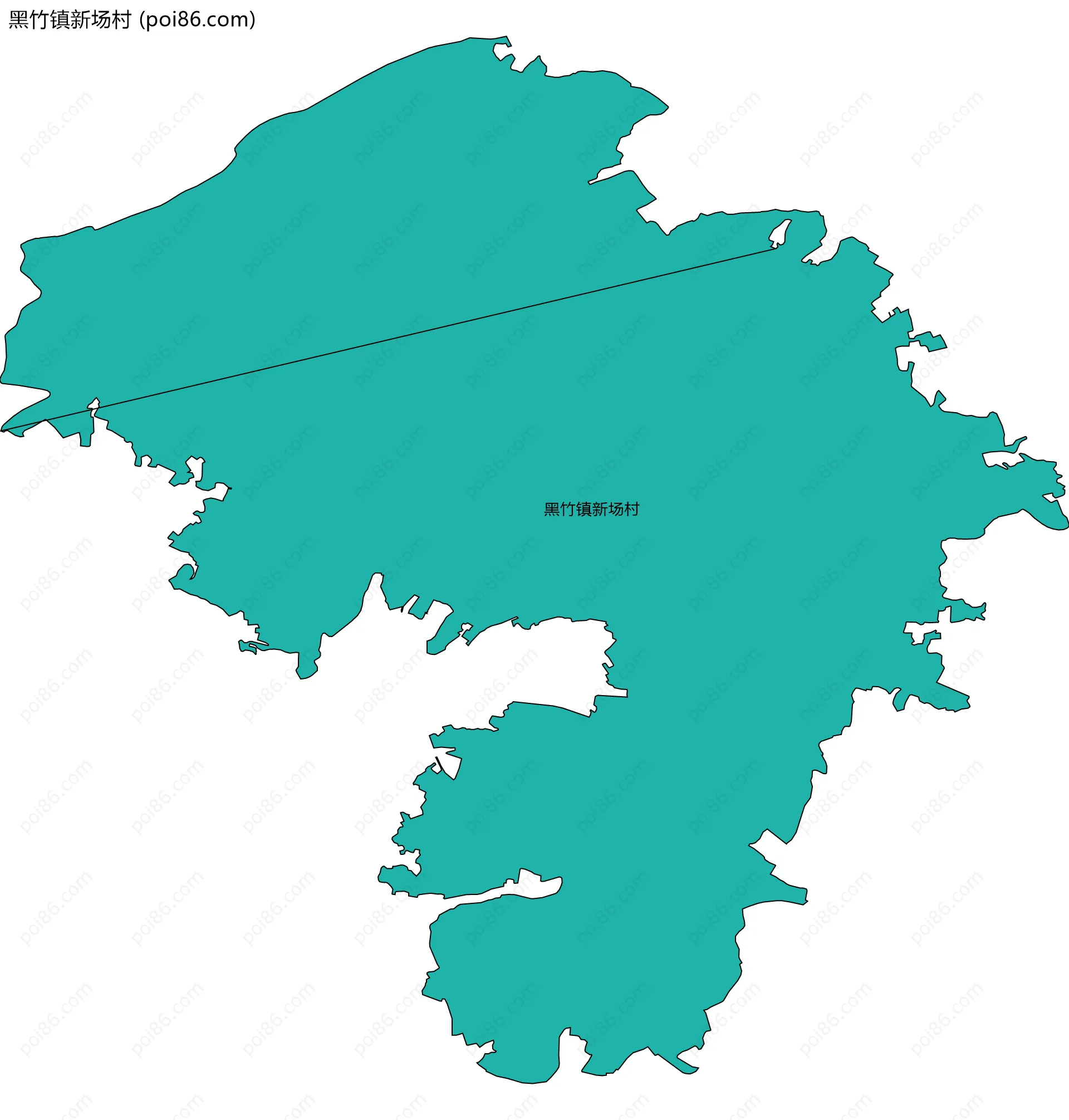黑竹镇新场村边界地图