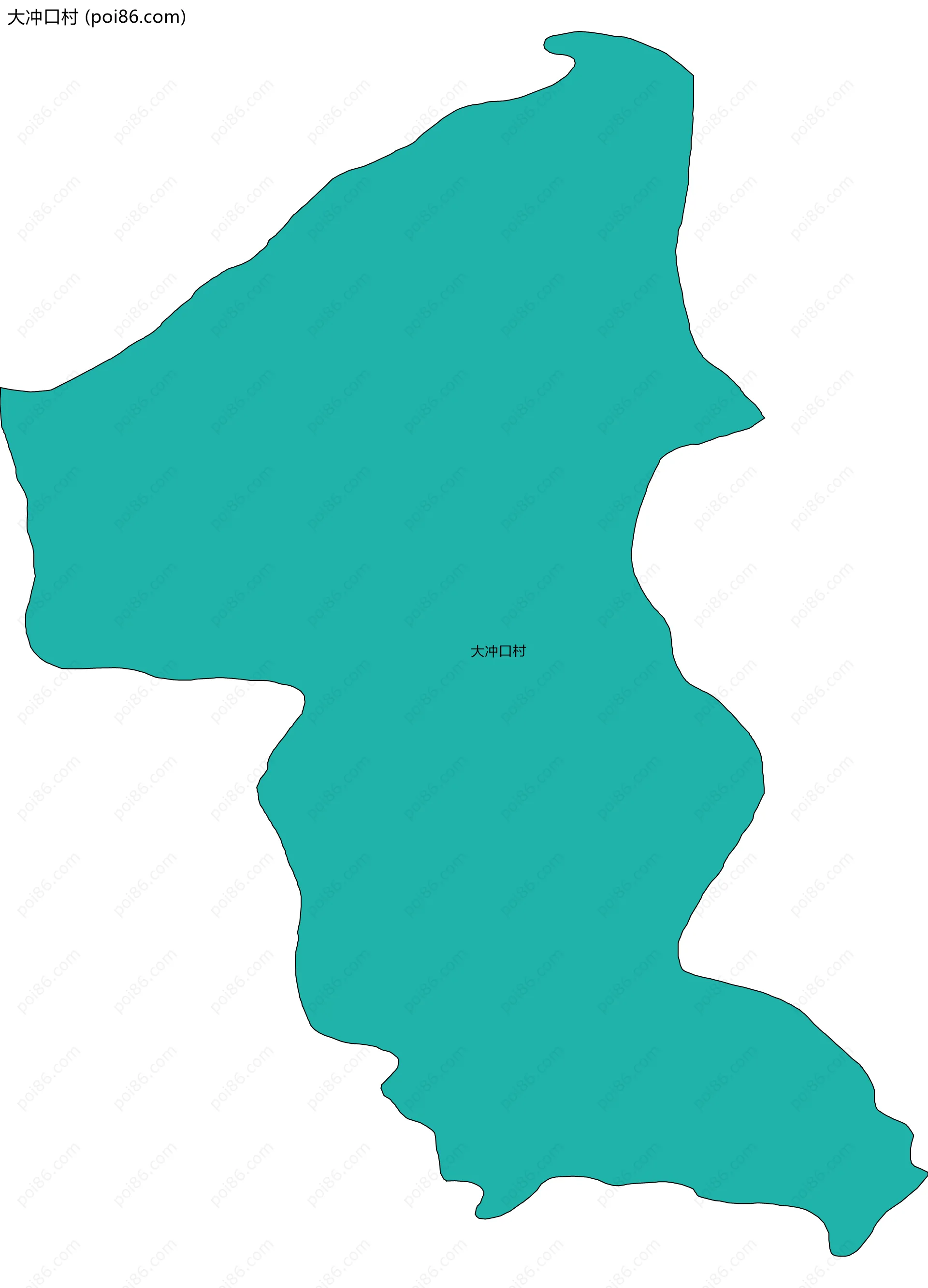 大冲口村边界地图