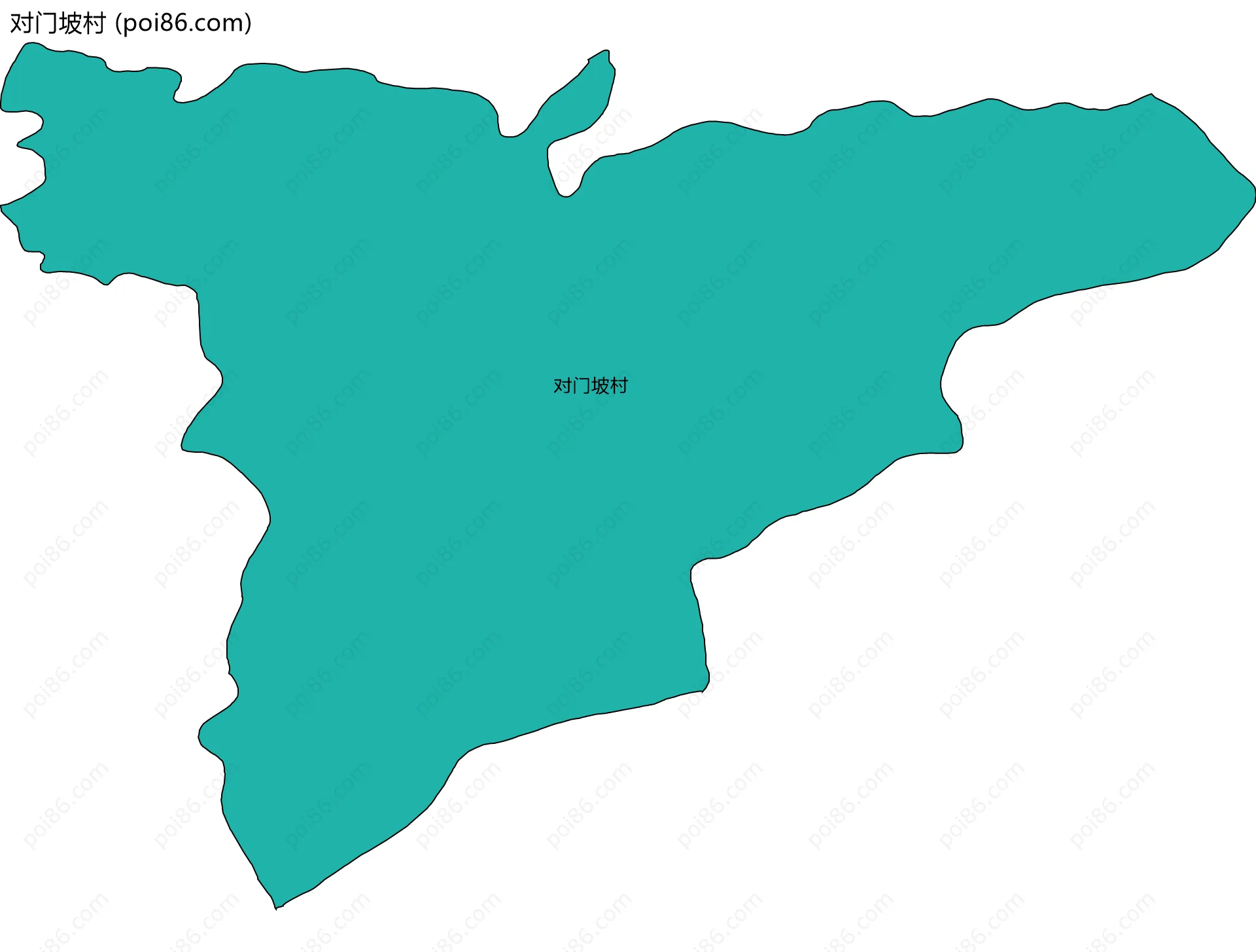 对门坡村边界地图