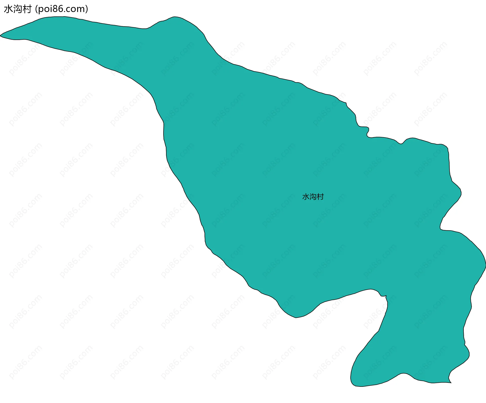 水沟村边界地图