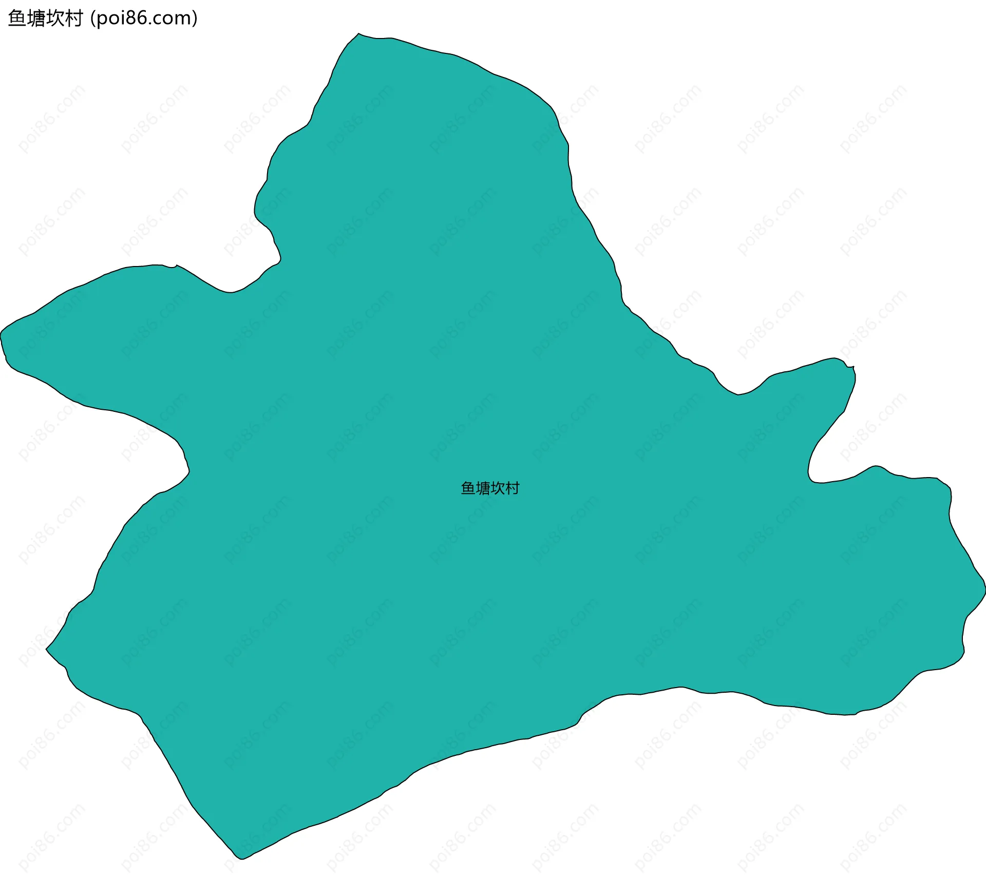 鱼塘坎村边界地图