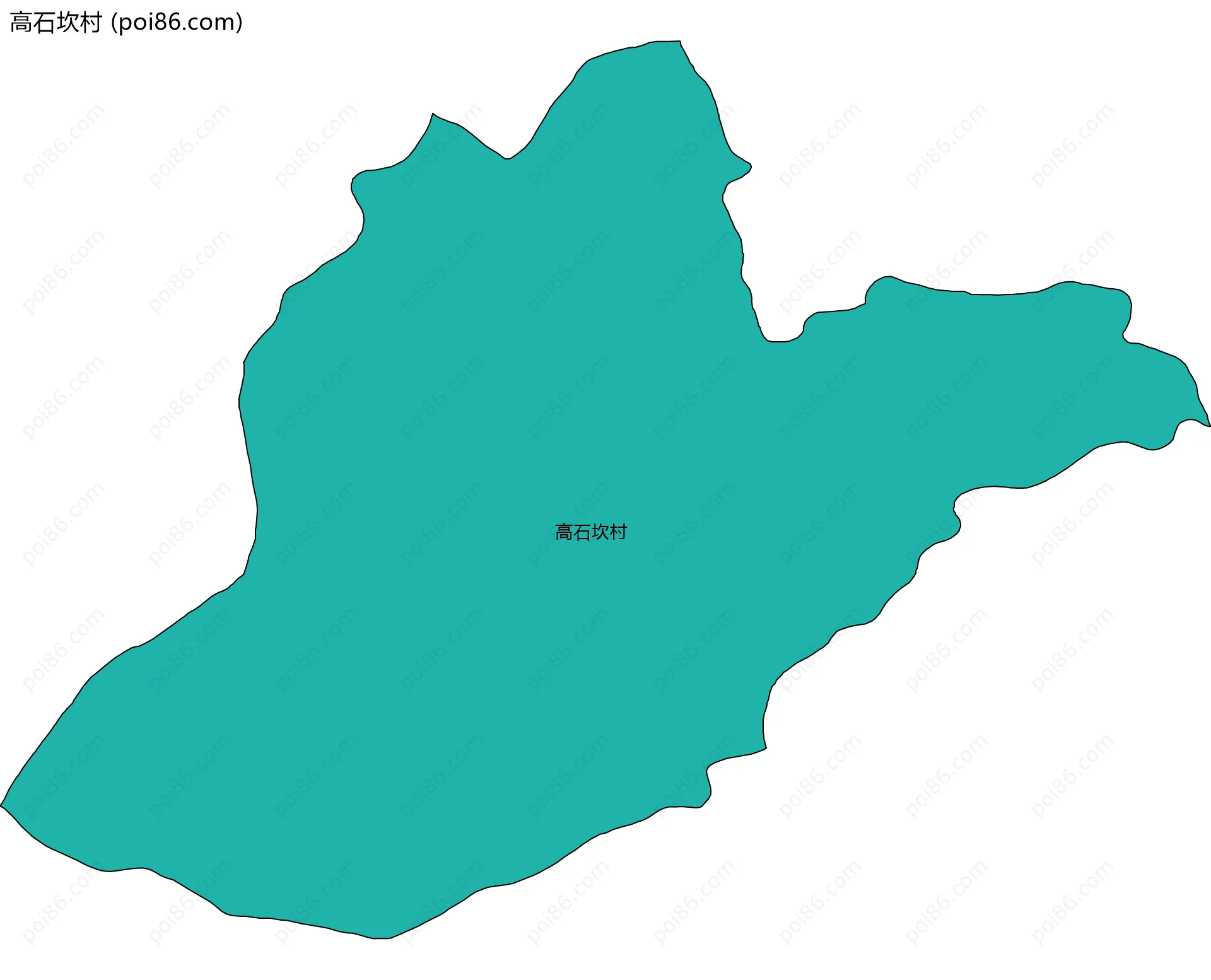 高石坎村边界地图