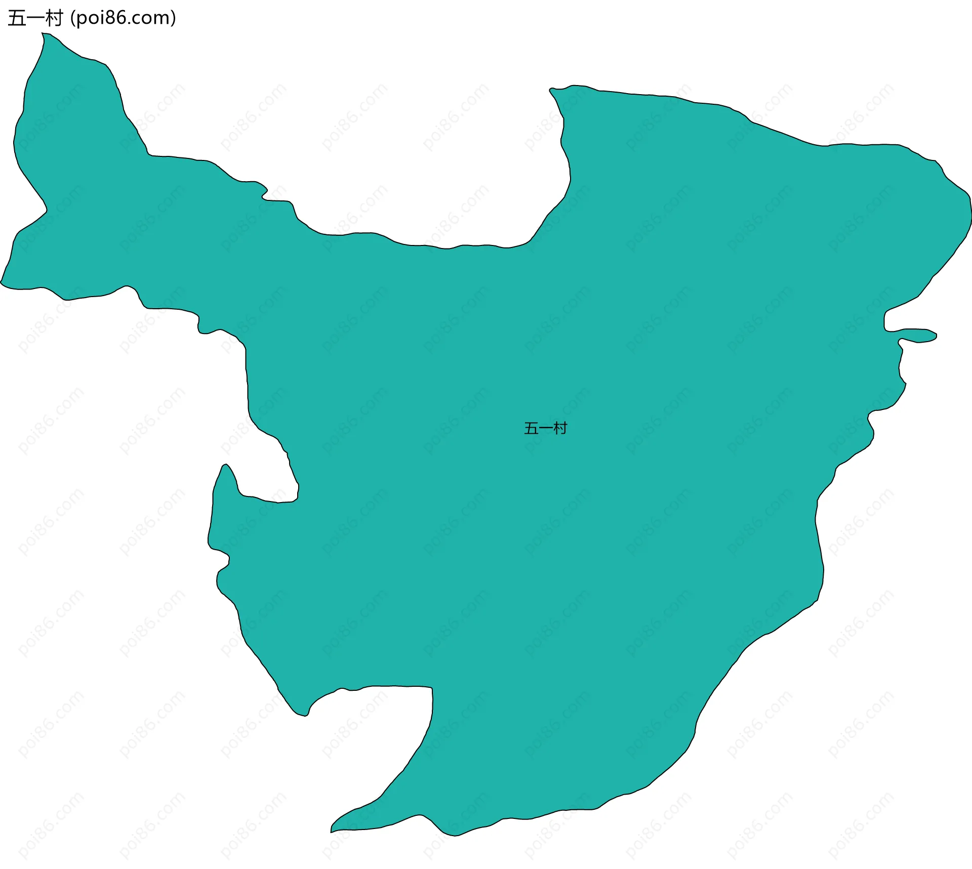 五一村边界地图