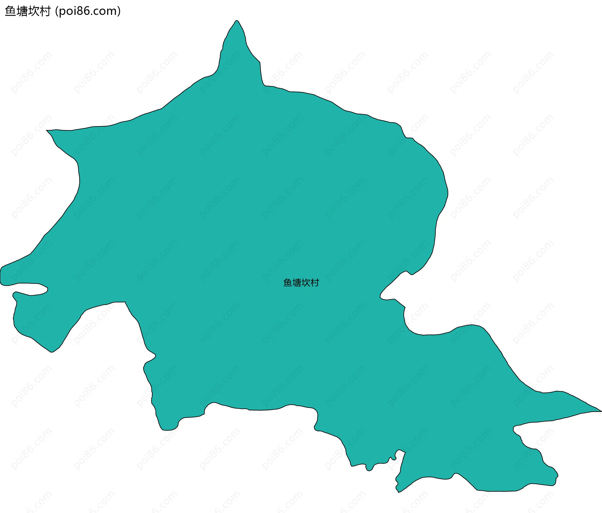 鱼塘坎村边界地图