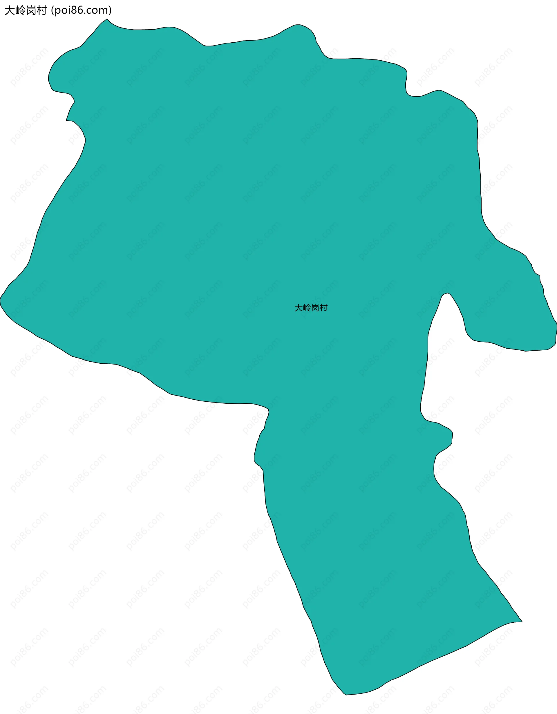 大岭岗村边界地图