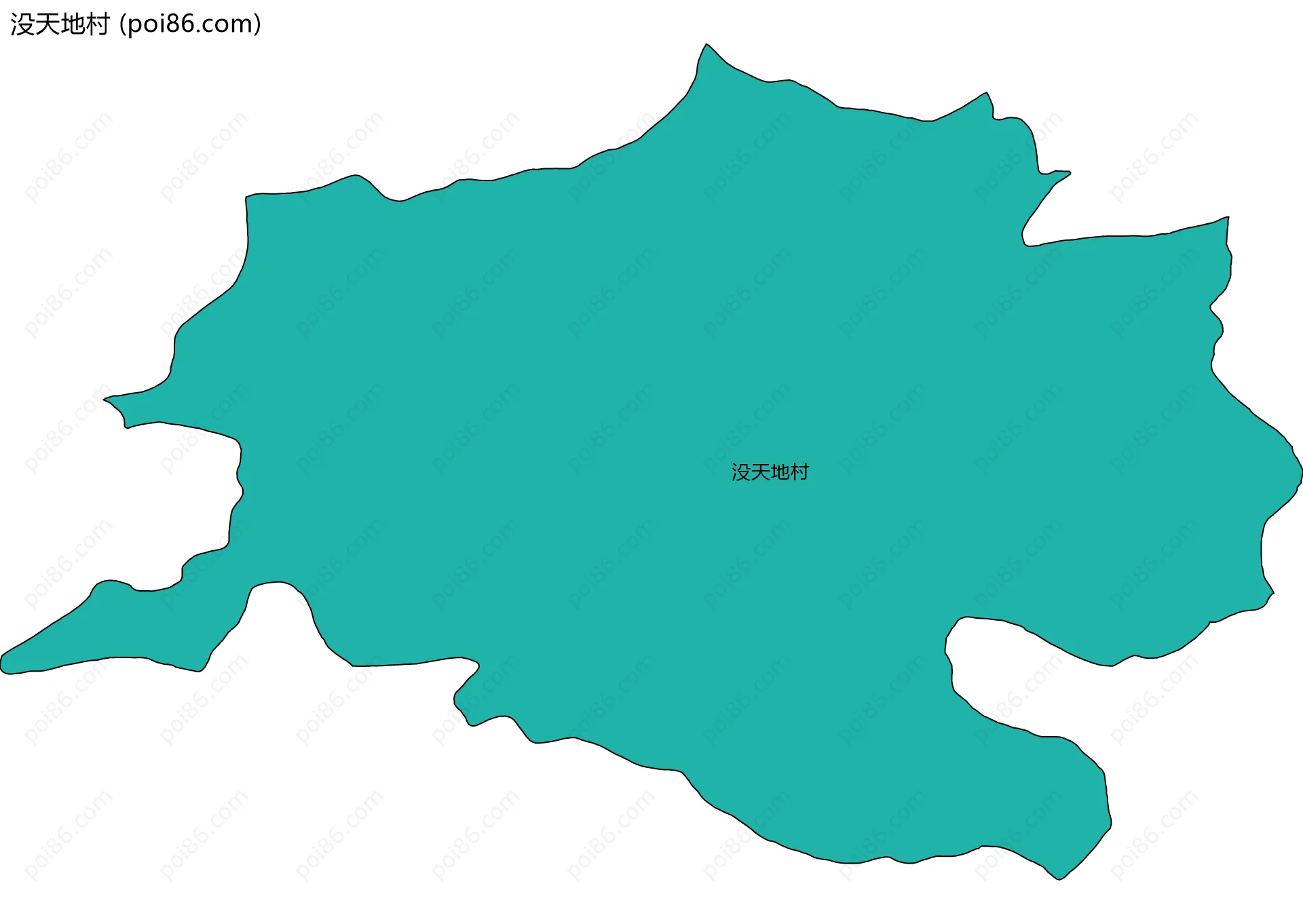 没天地村边界地图