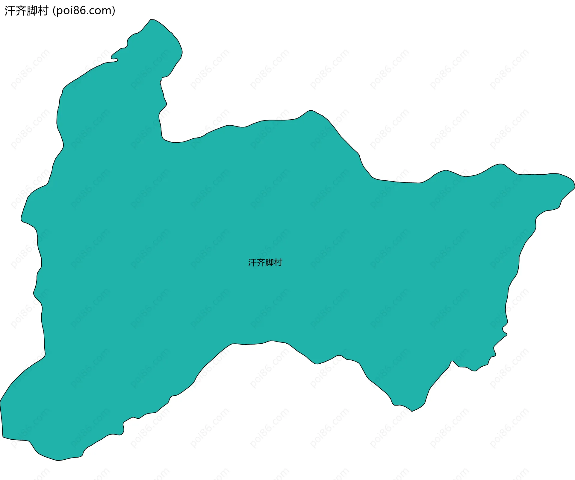 汗齐脚村边界地图