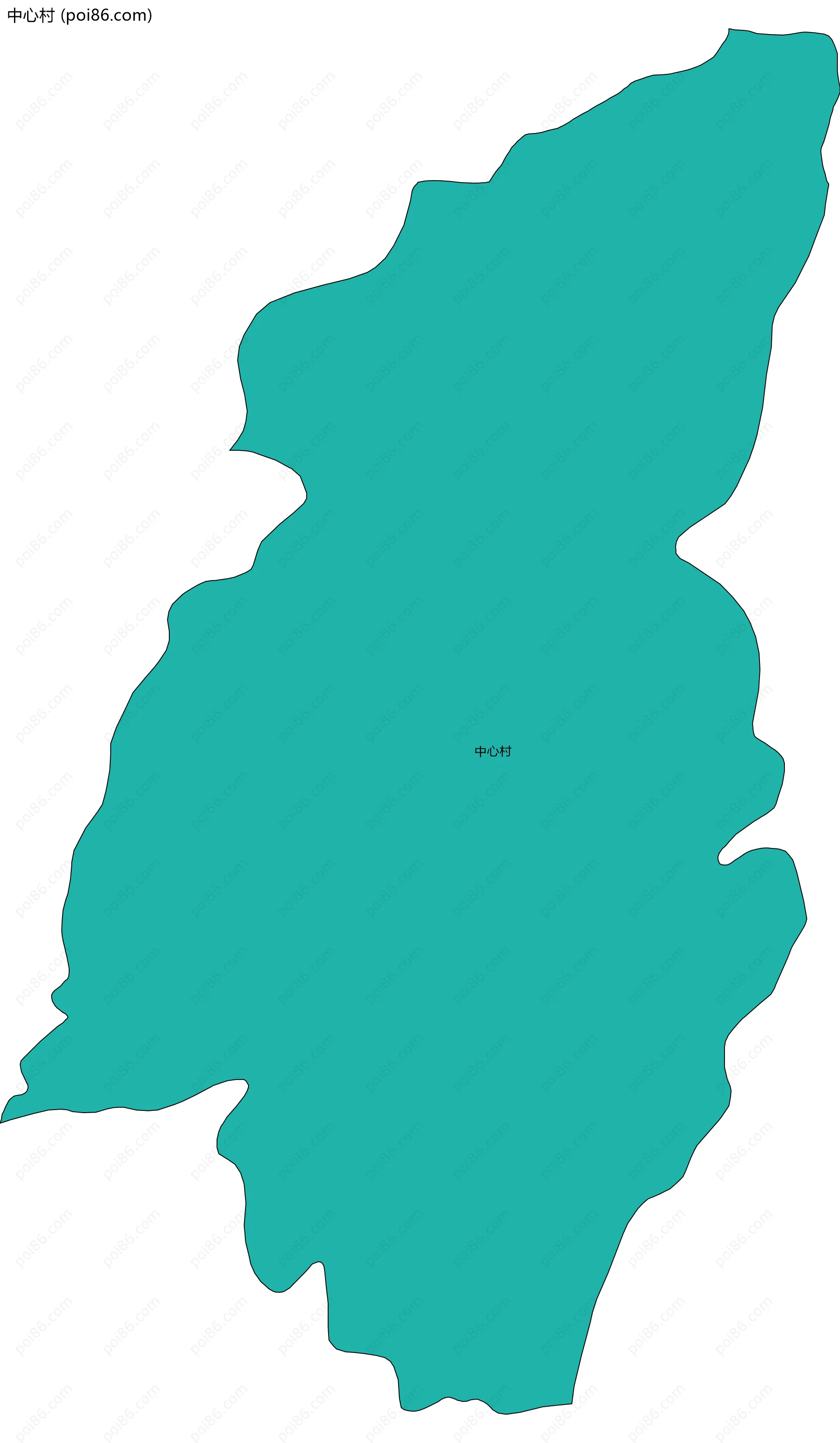 中心村边界地图