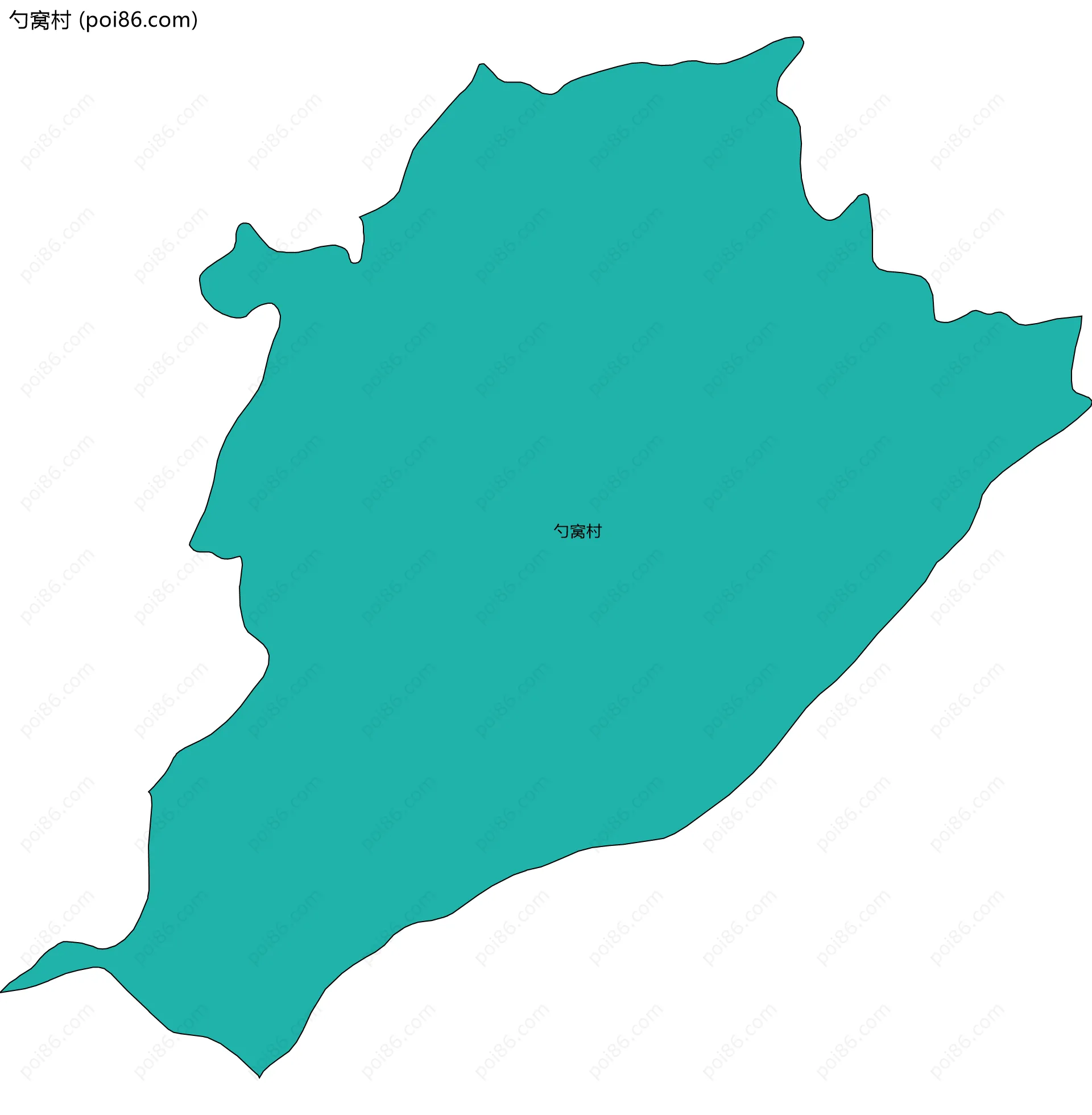 勺窝村边界地图