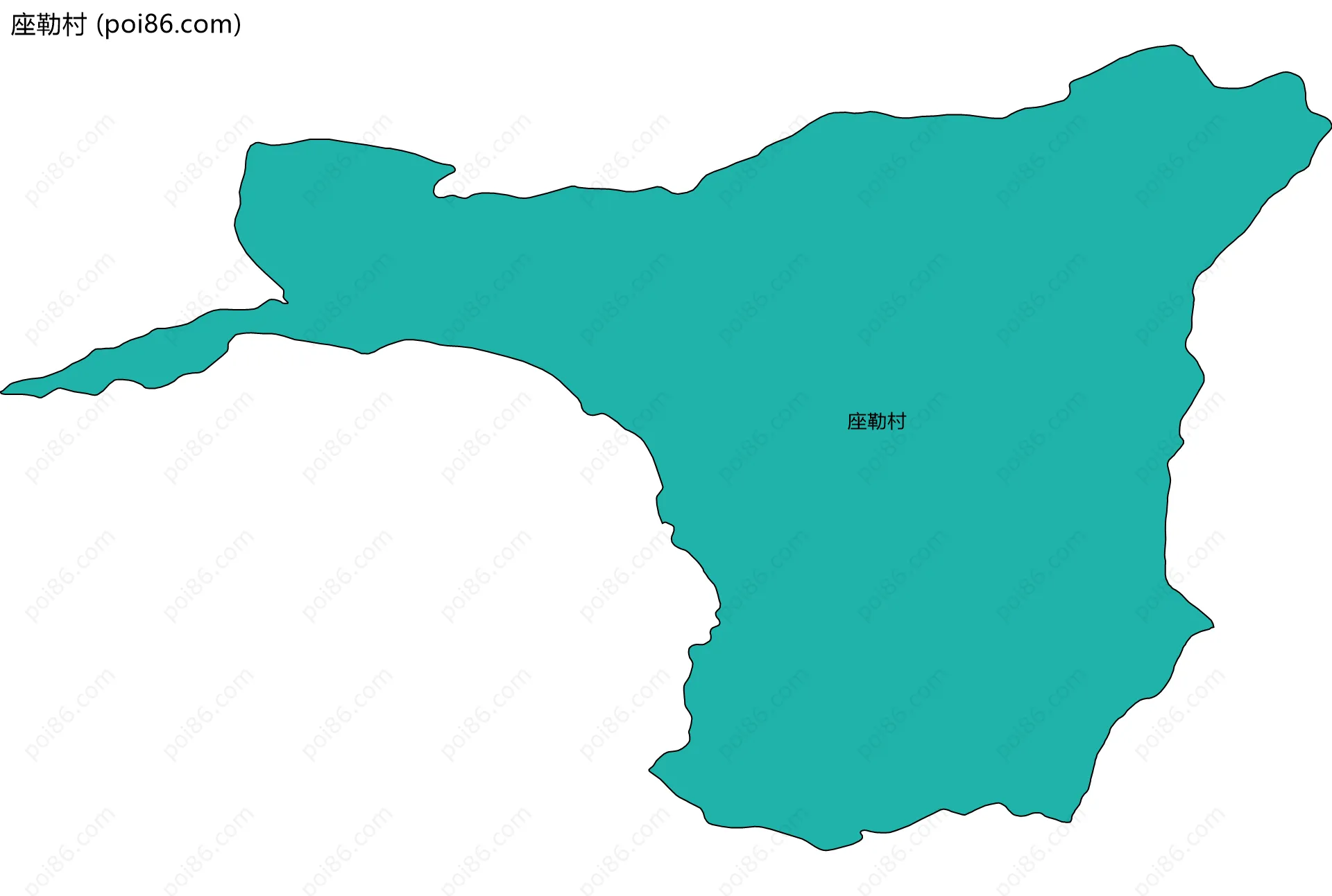 座勒村边界地图