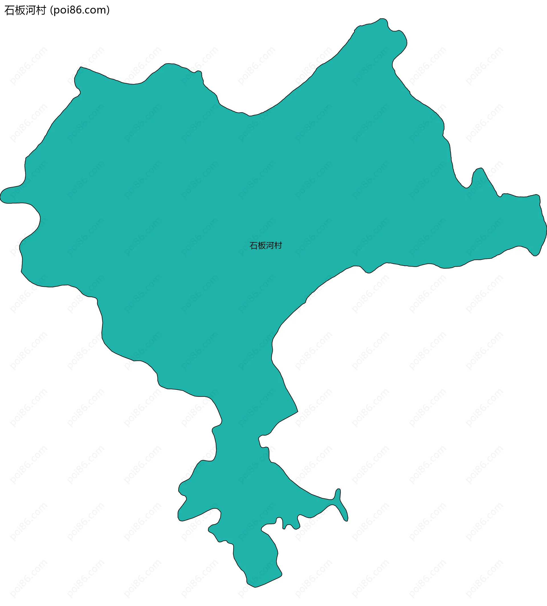 石板河村边界地图