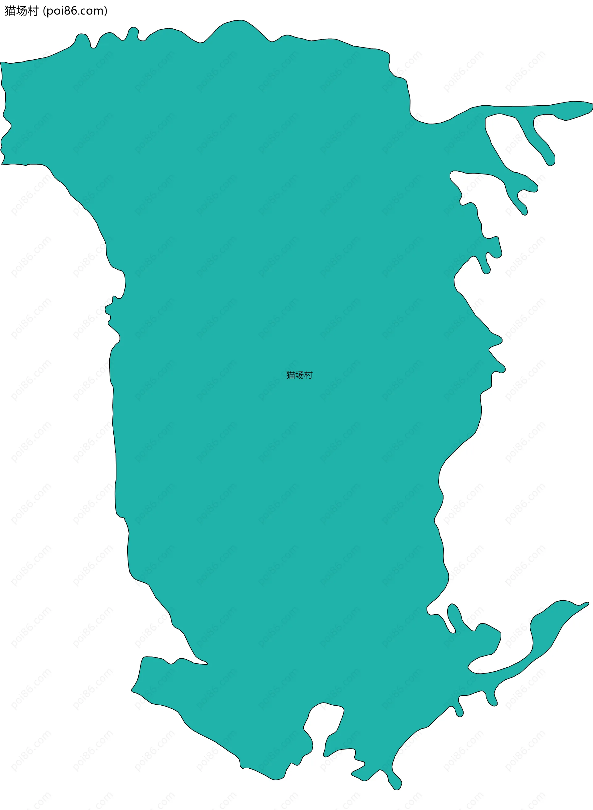 猫场村边界地图