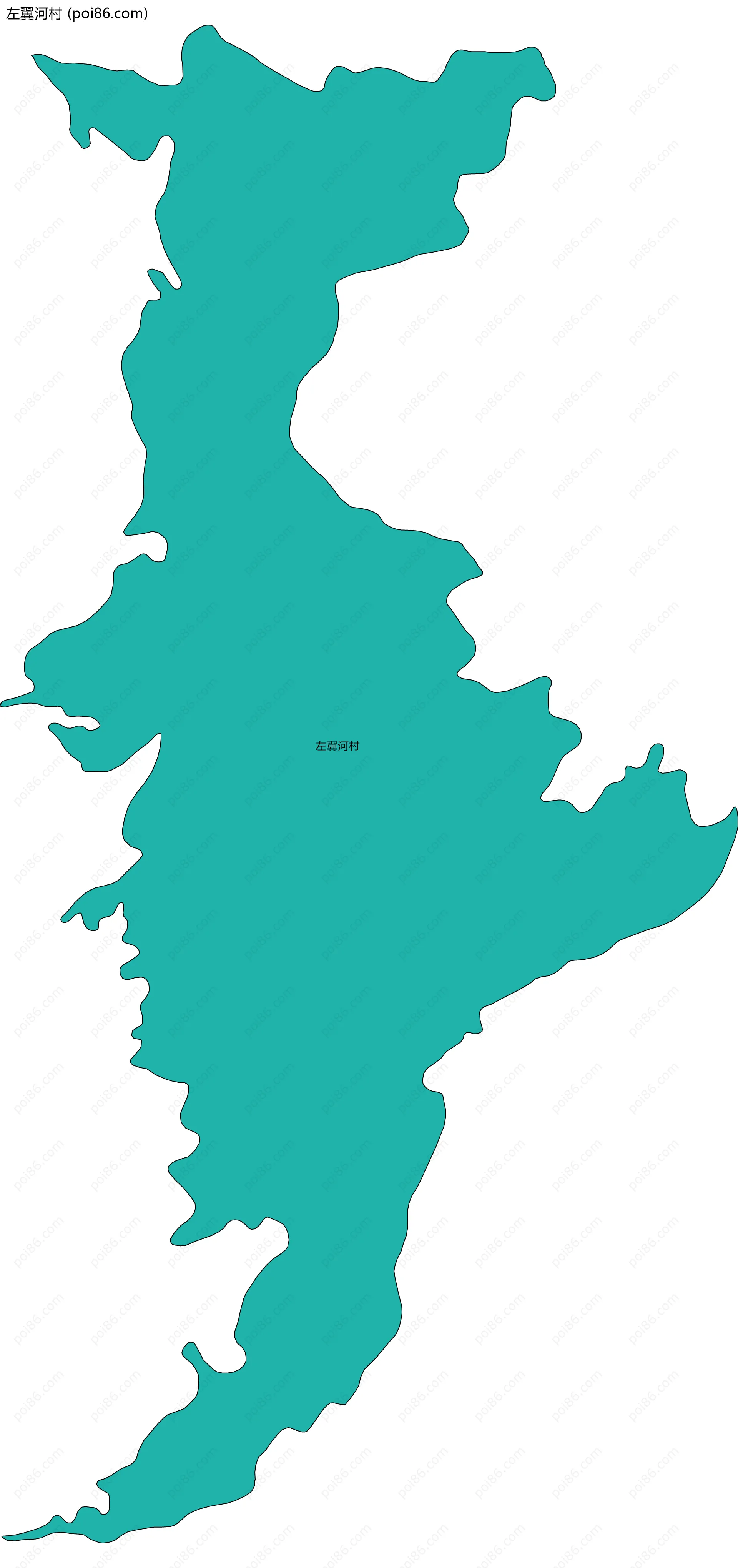 左翼河村边界地图