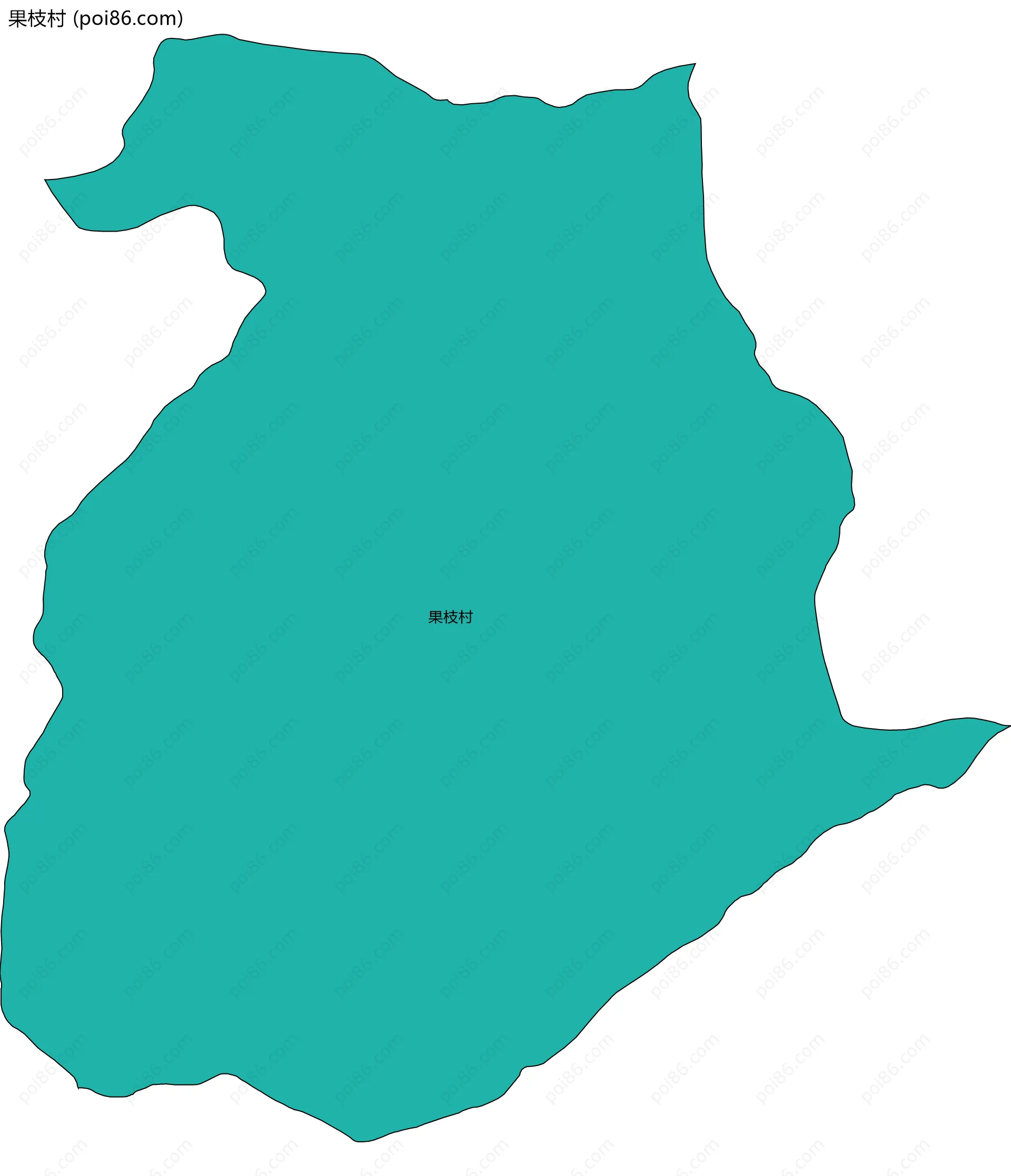 果枝村边界地图