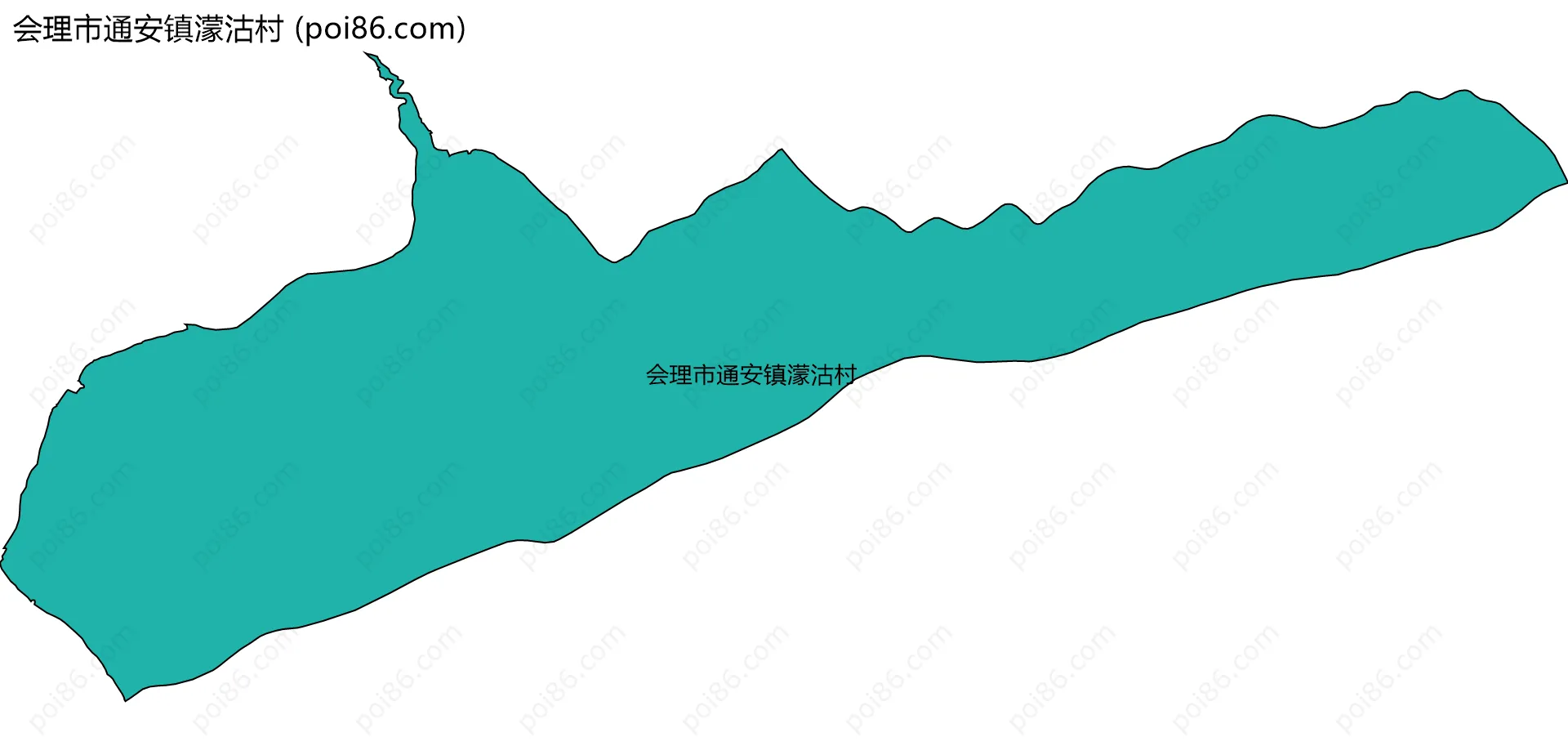 会理市通安镇濛沽村边界地图