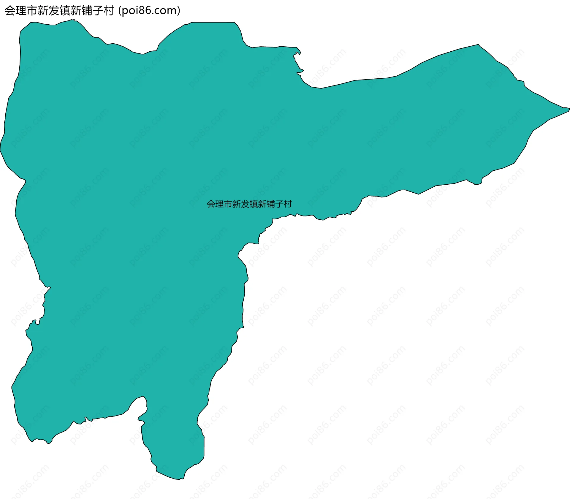 会理市新发镇新铺子村边界地图