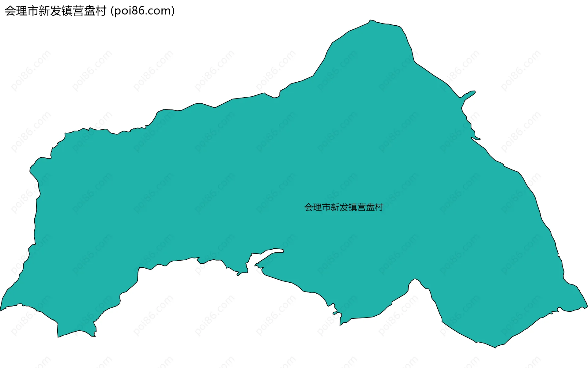 会理市新发镇营盘村边界地图