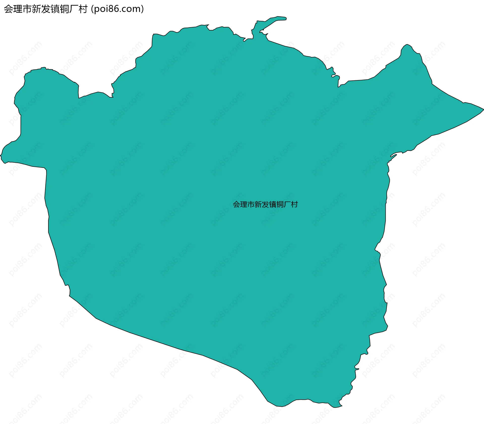 会理市新发镇铜厂村边界地图