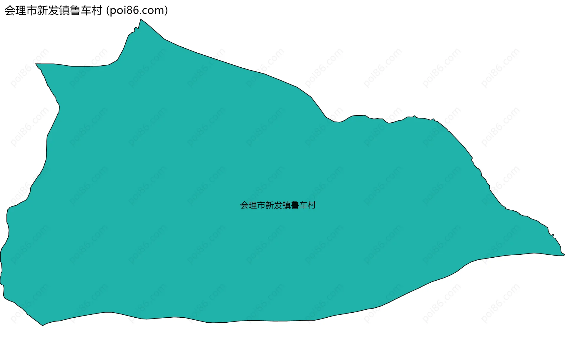 会理市新发镇鲁车村边界地图