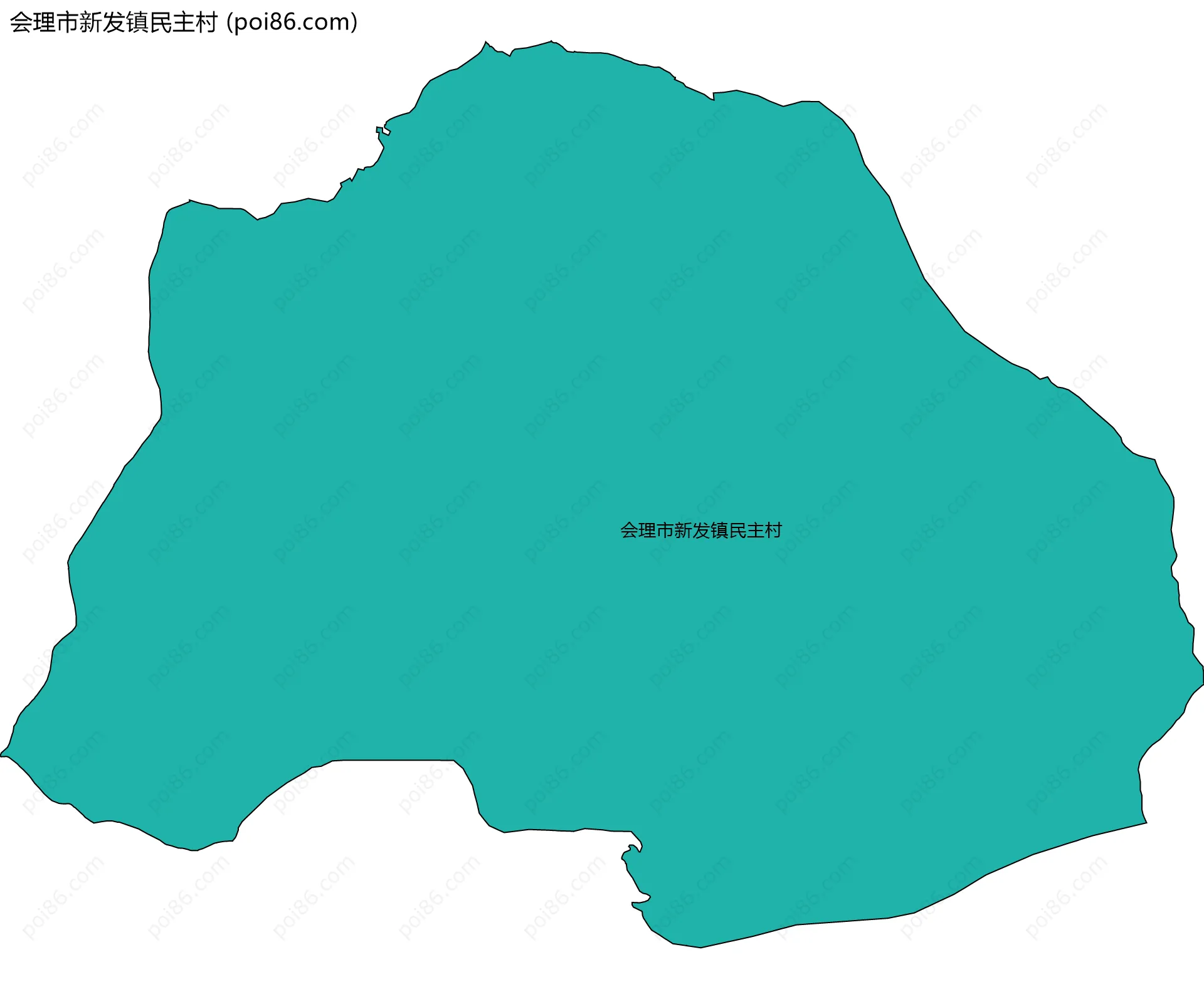 会理市新发镇民主村边界地图