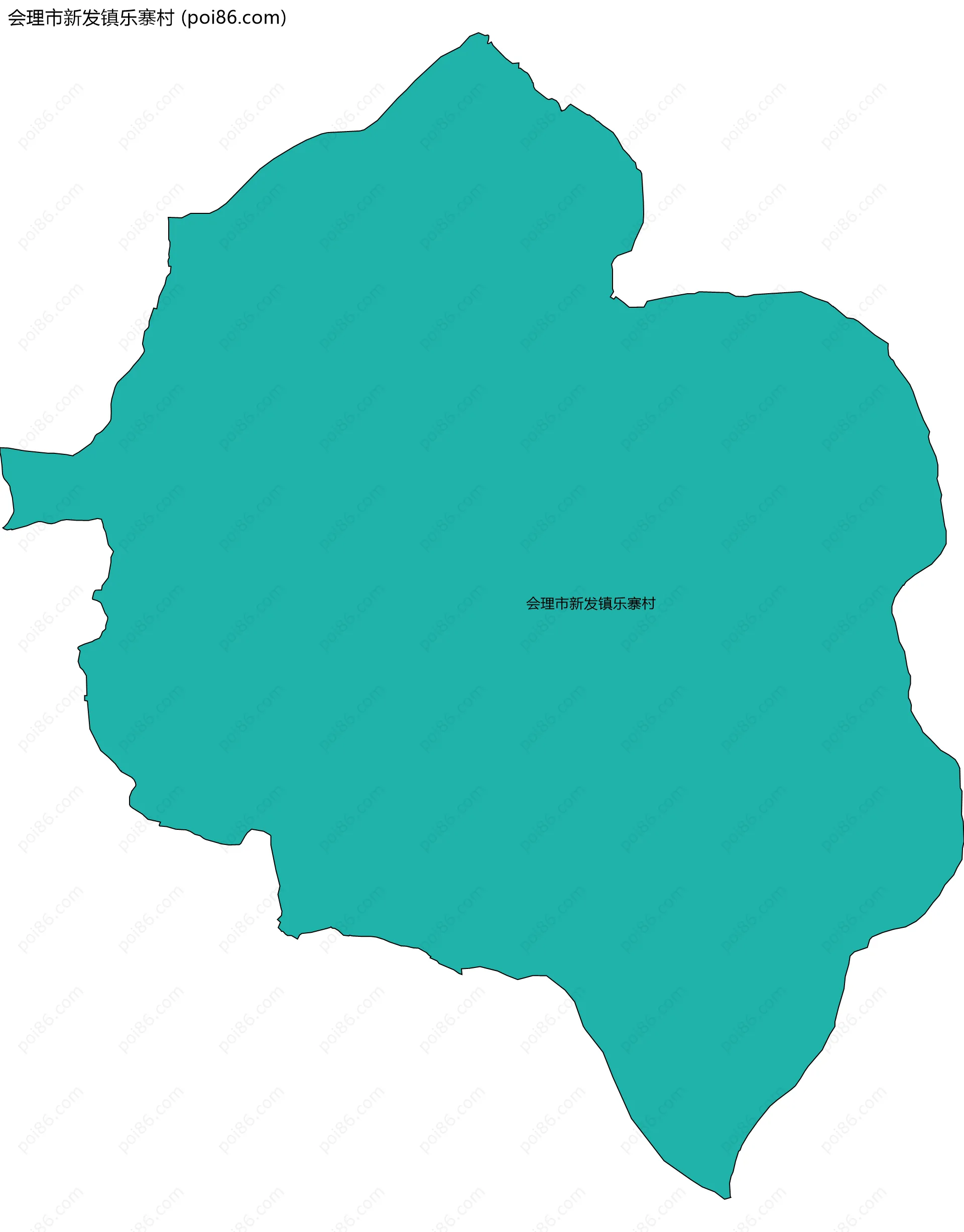 会理市新发镇乐寨村边界地图