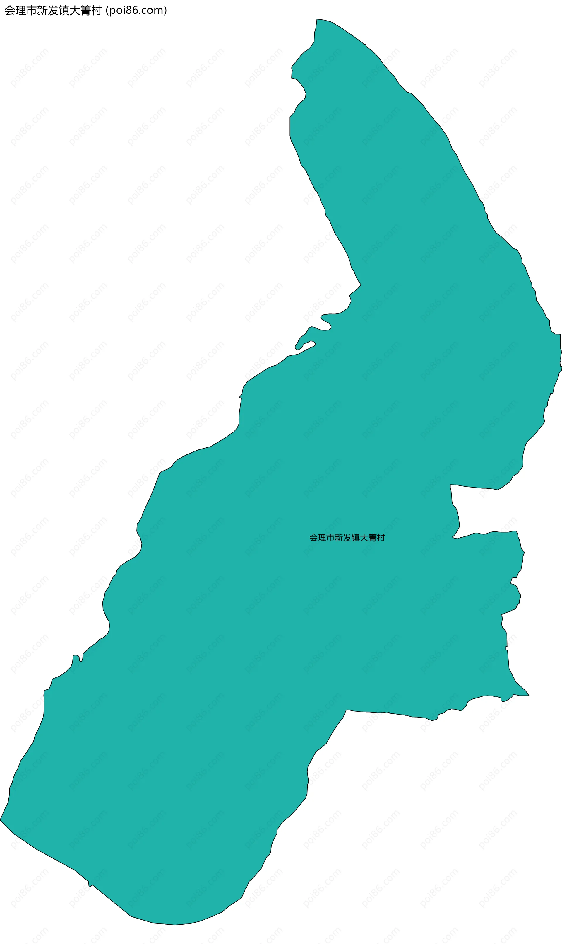 会理市新发镇大箐村边界地图