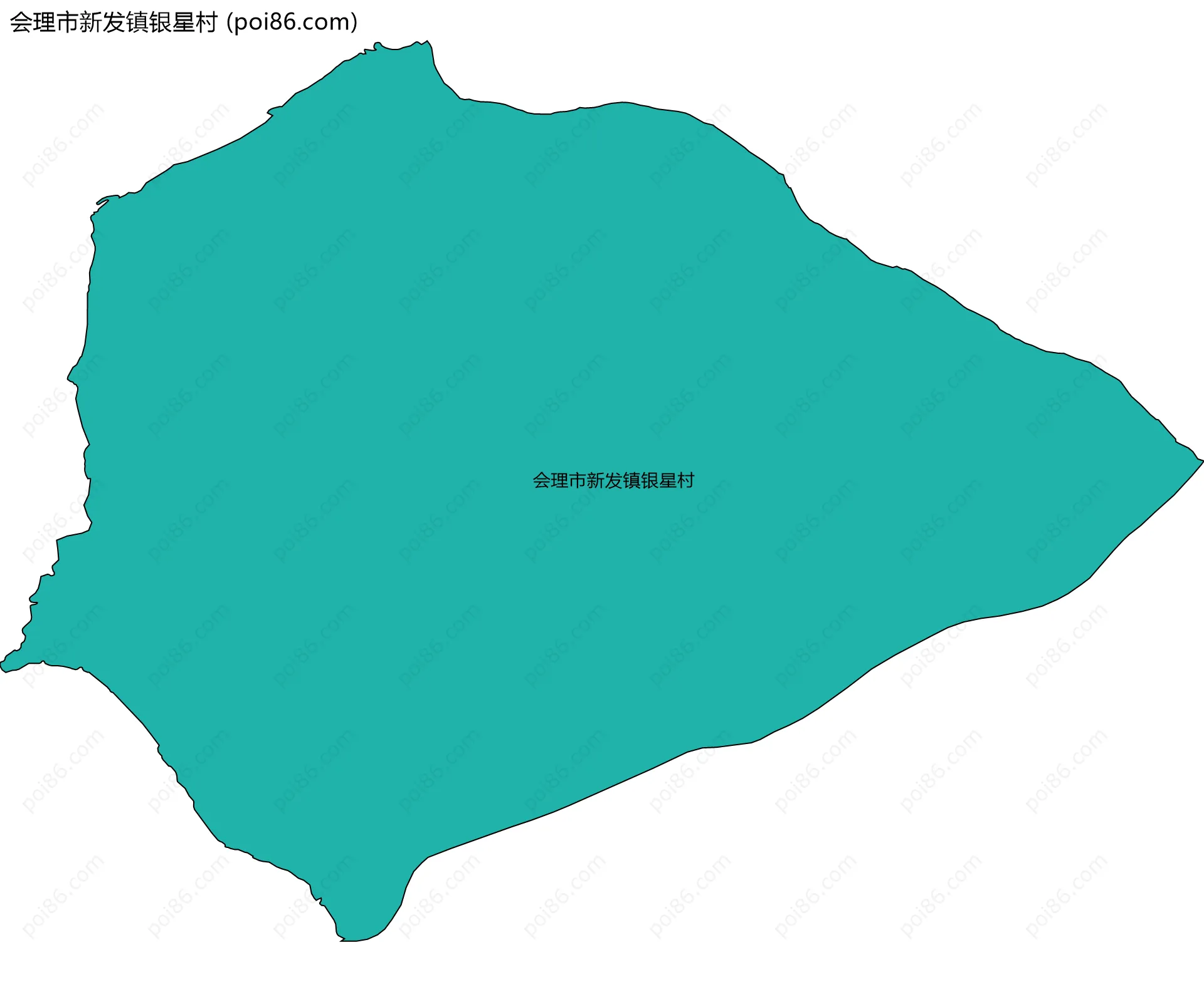 会理市新发镇银星村边界地图
