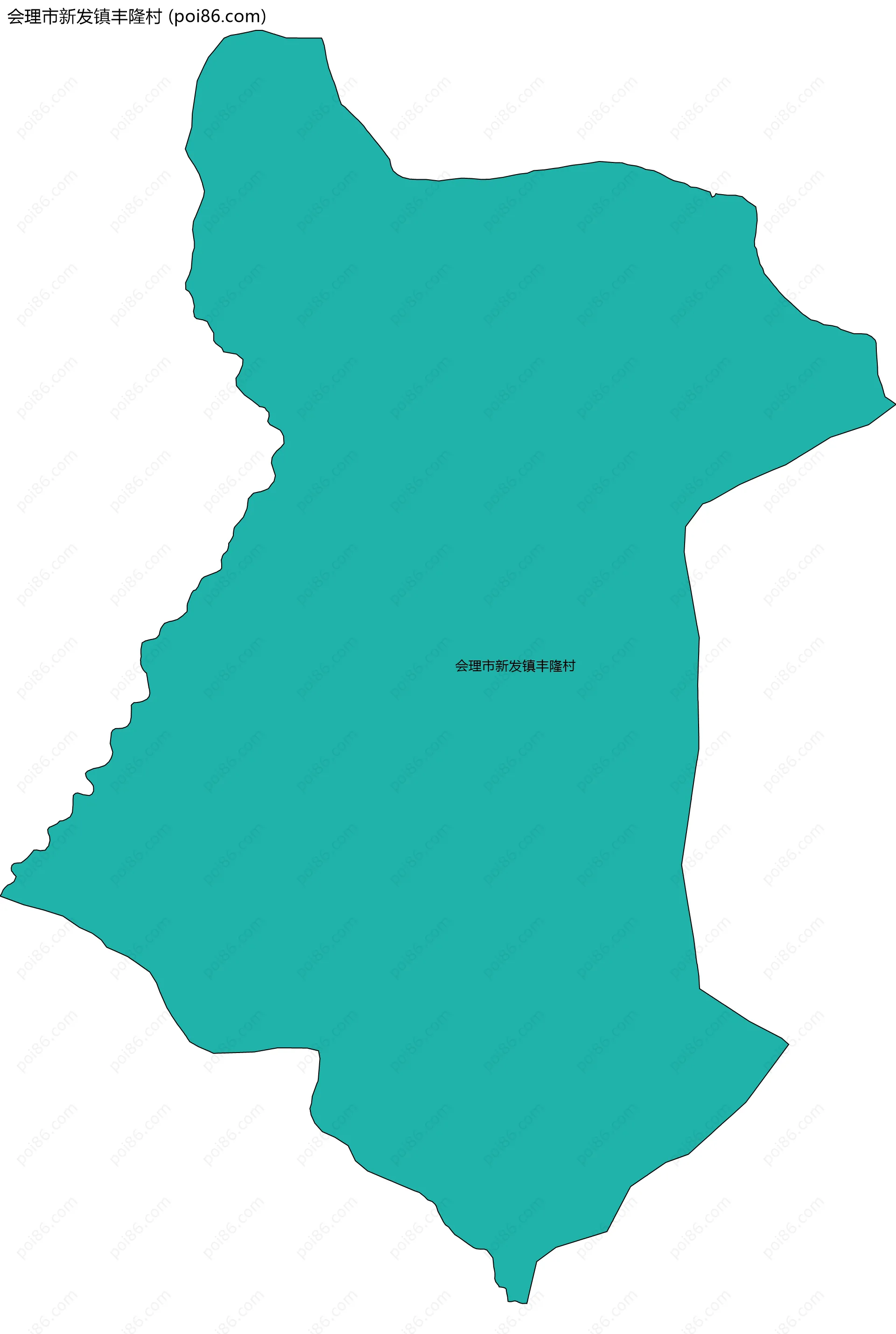 会理市新发镇丰隆村边界地图