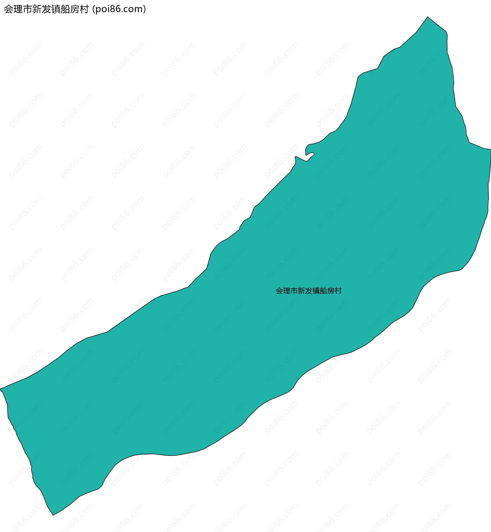 会理市新发镇船房村边界地图