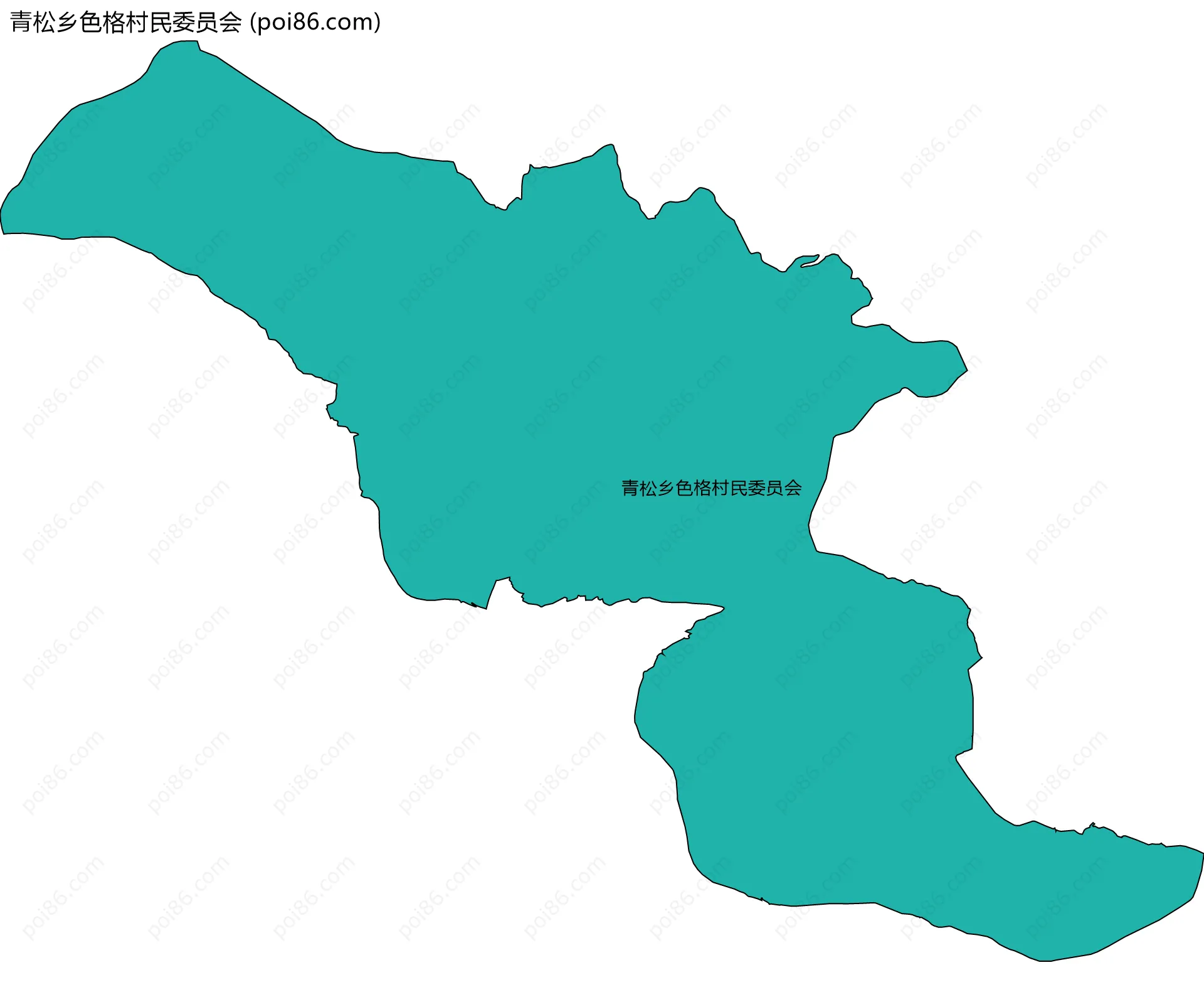 青松乡色格村民委员会边界地图