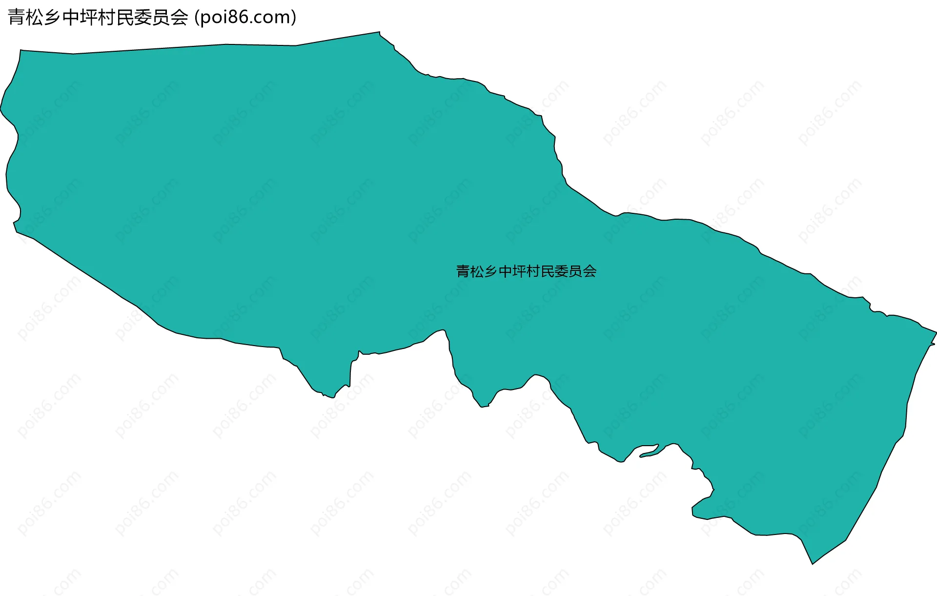 青松乡中坪村民委员会边界地图