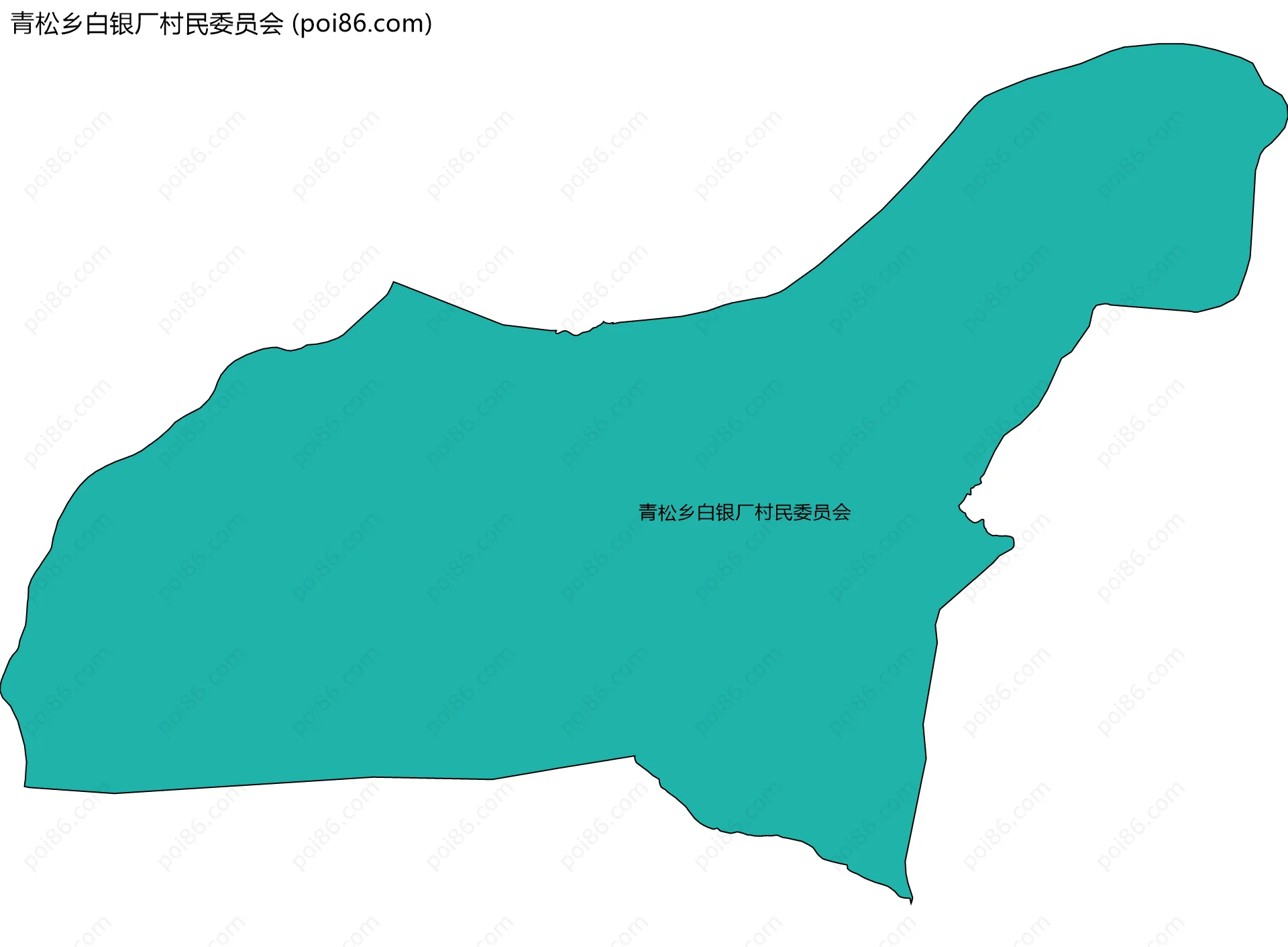 青松乡白银厂村民委员会边界地图