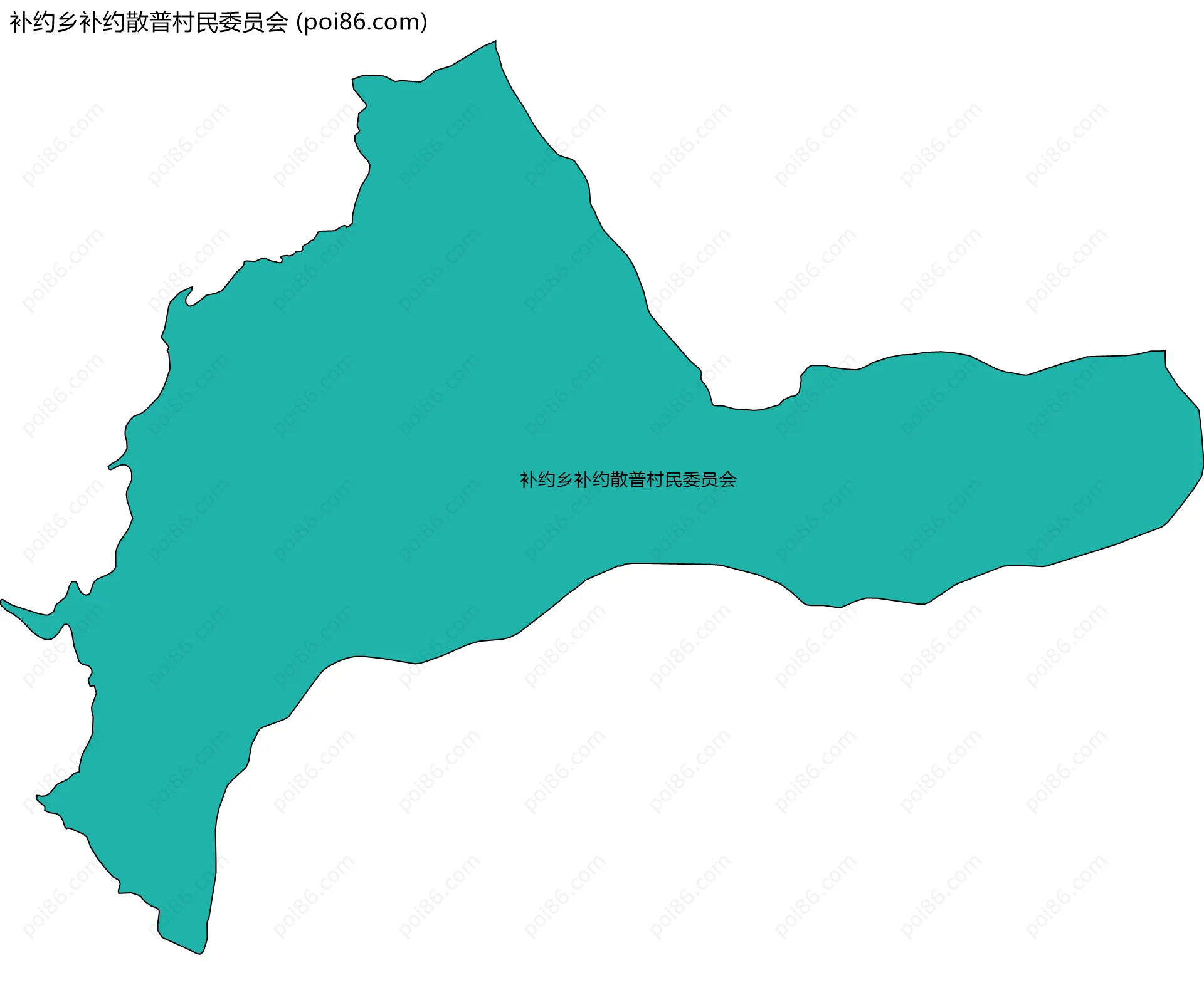 补约乡补约散普村民委员会边界地图