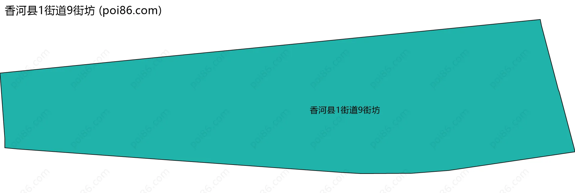 香河县1街道9街坊边界地图