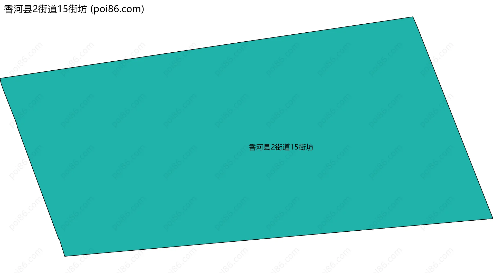 香河县2街道15街坊边界地图