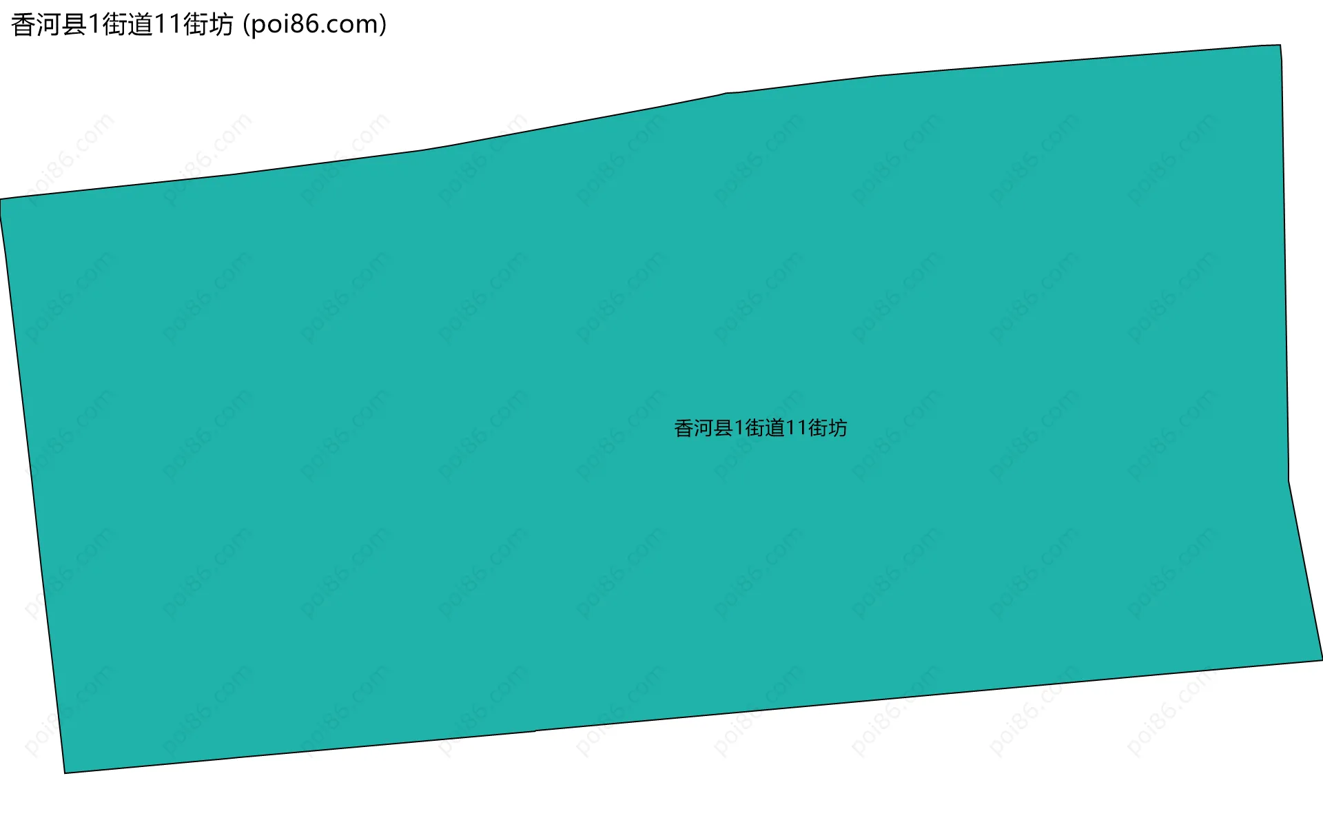 香河县1街道11街坊边界地图
