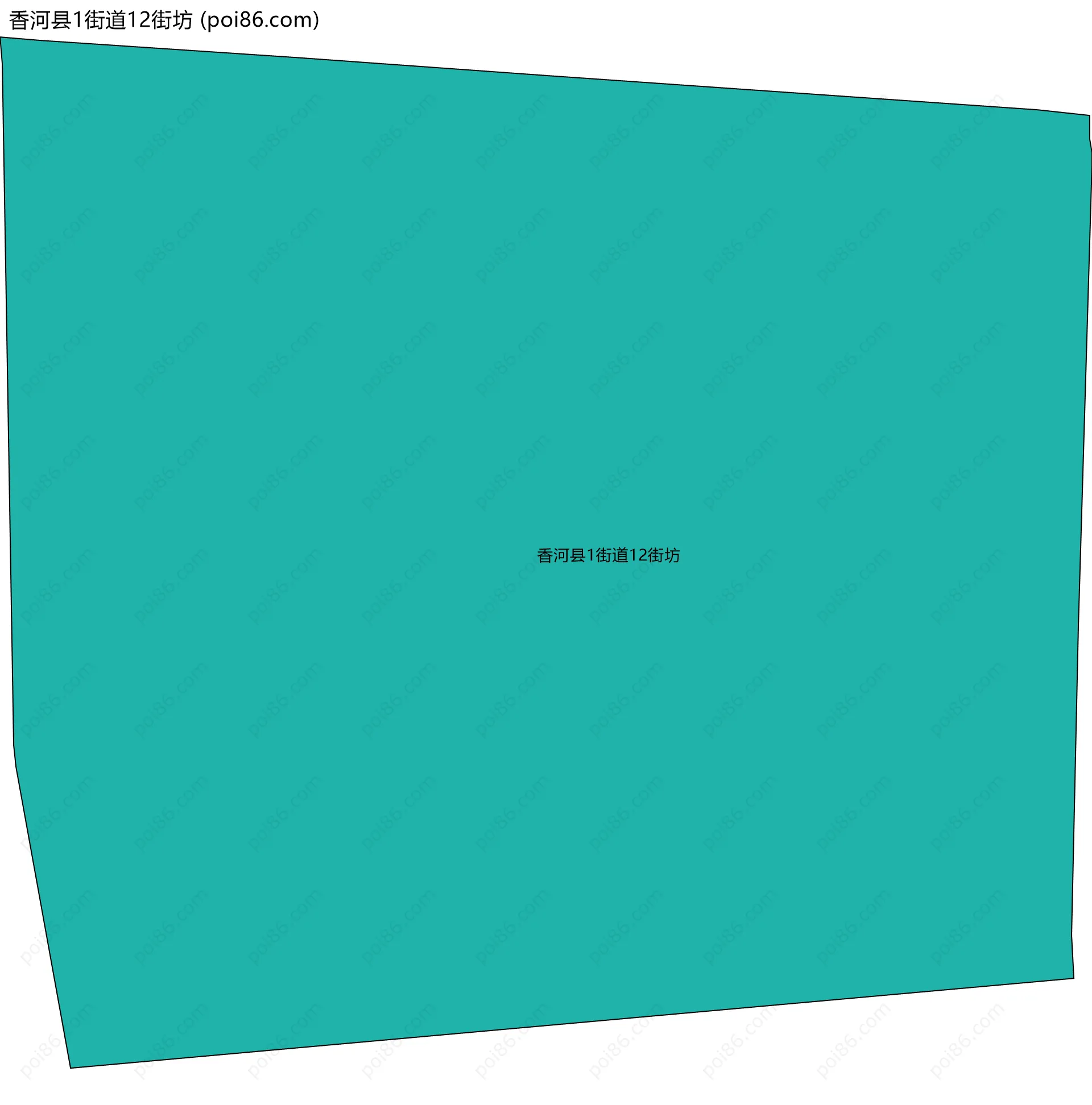 香河县1街道12街坊边界地图