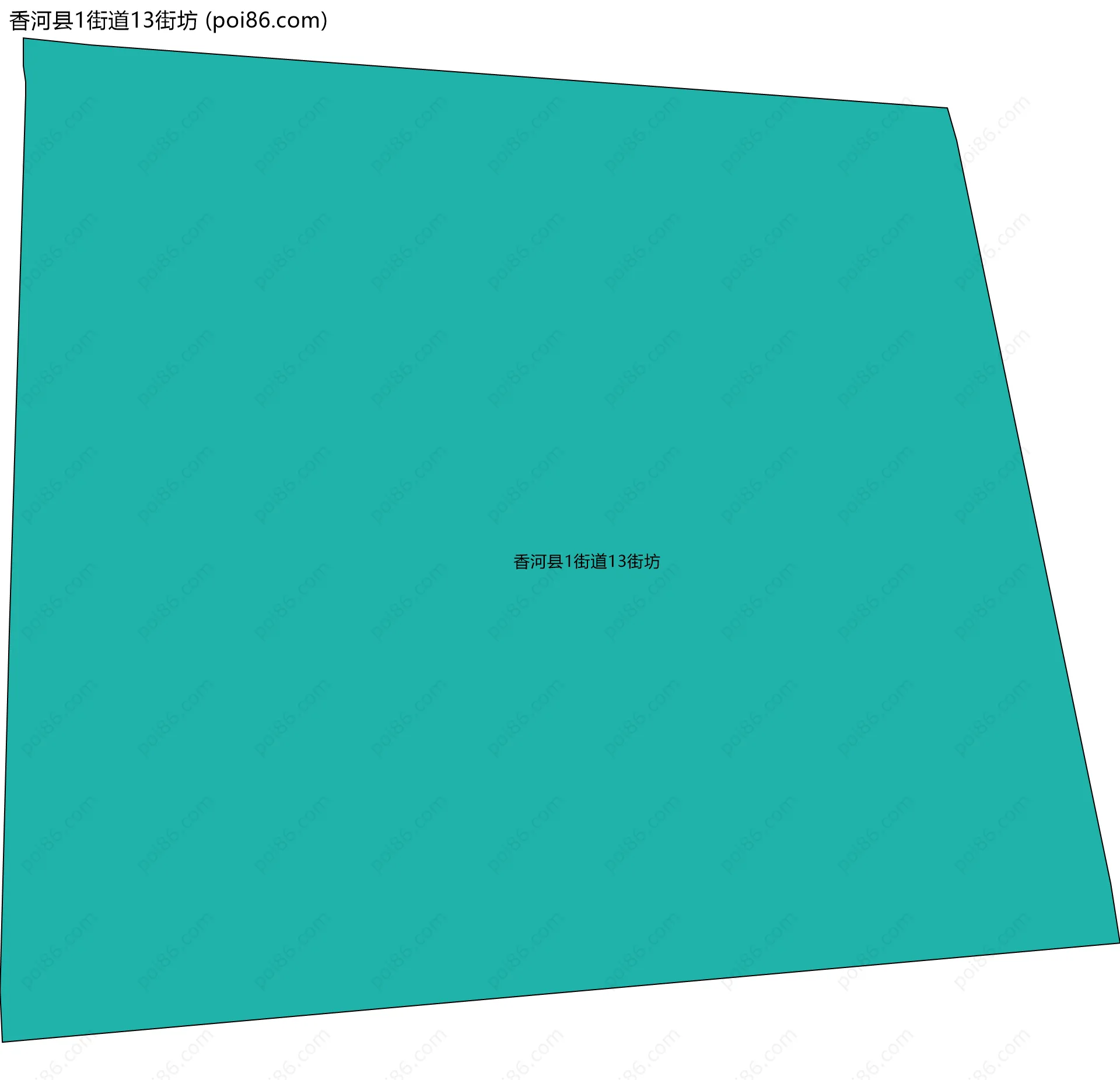 香河县1街道13街坊边界地图