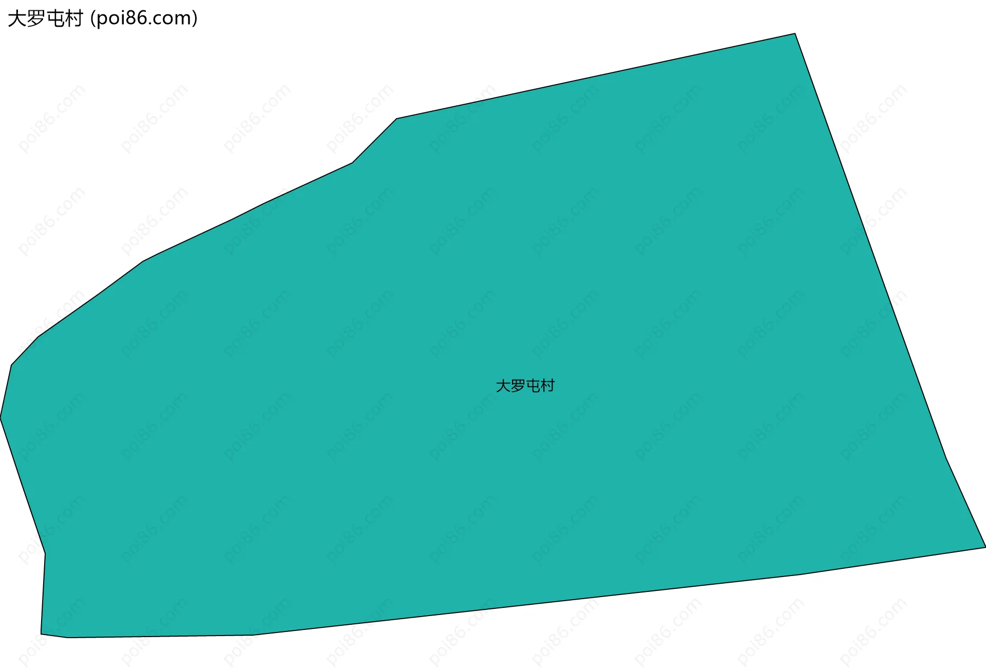 大罗屯村边界地图