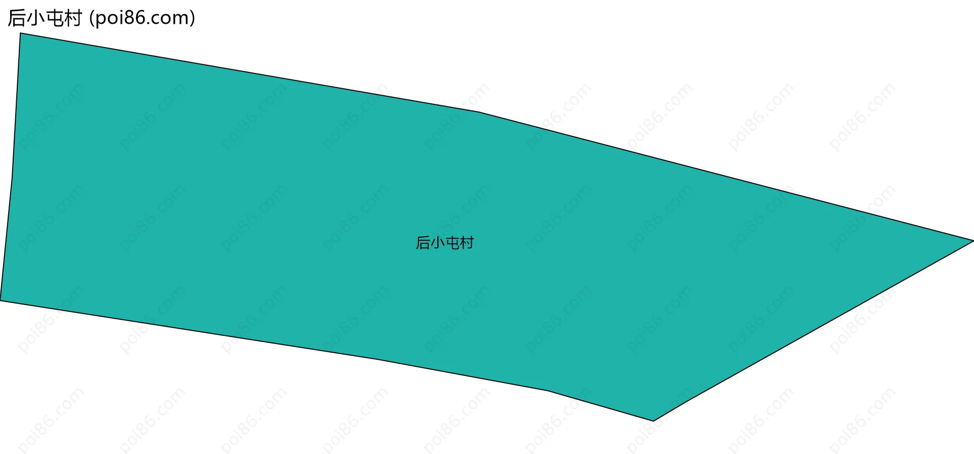 后小屯村边界地图