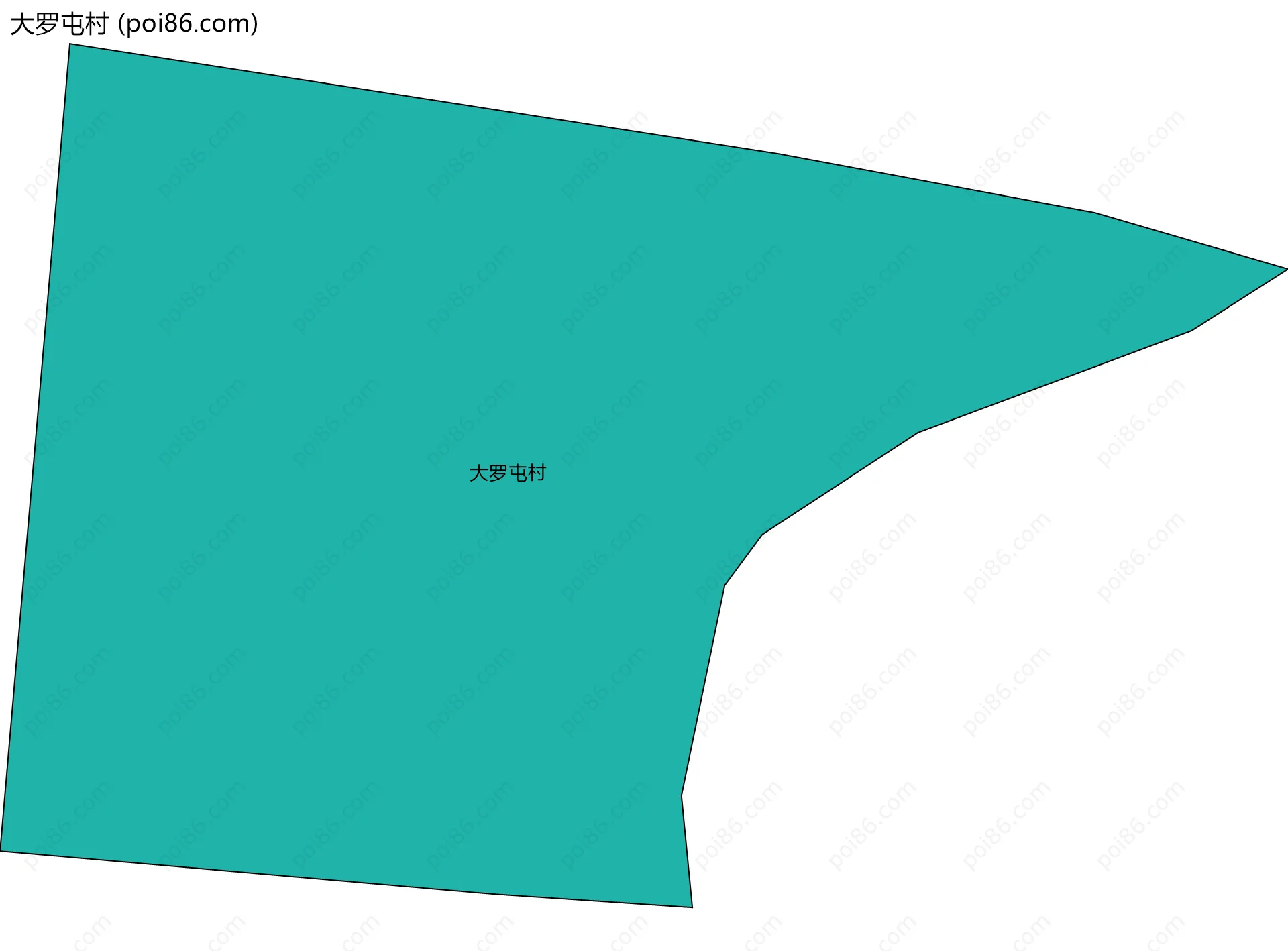 大罗屯村边界地图