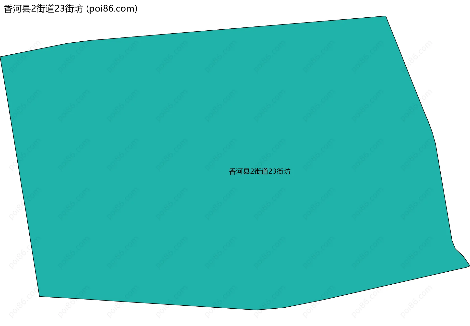 香河县2街道23街坊边界地图