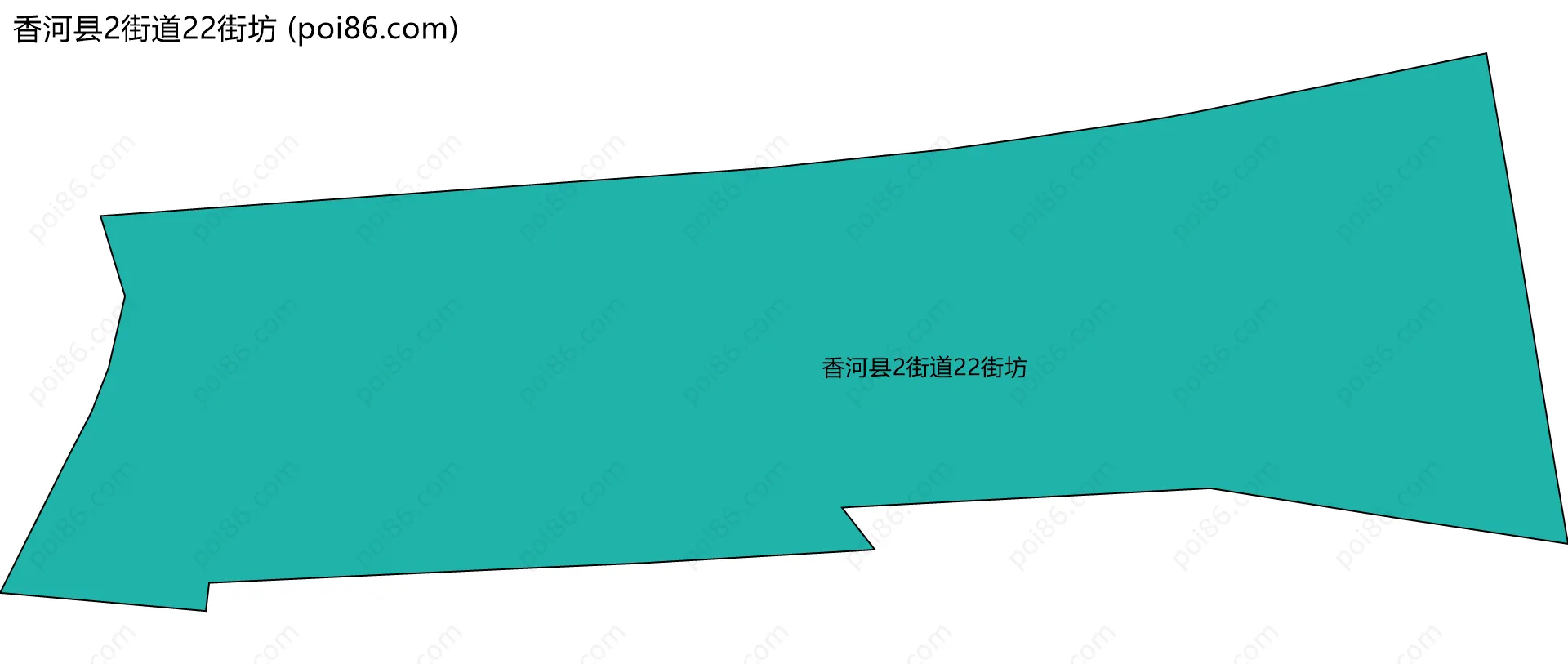 香河县2街道22街坊边界地图