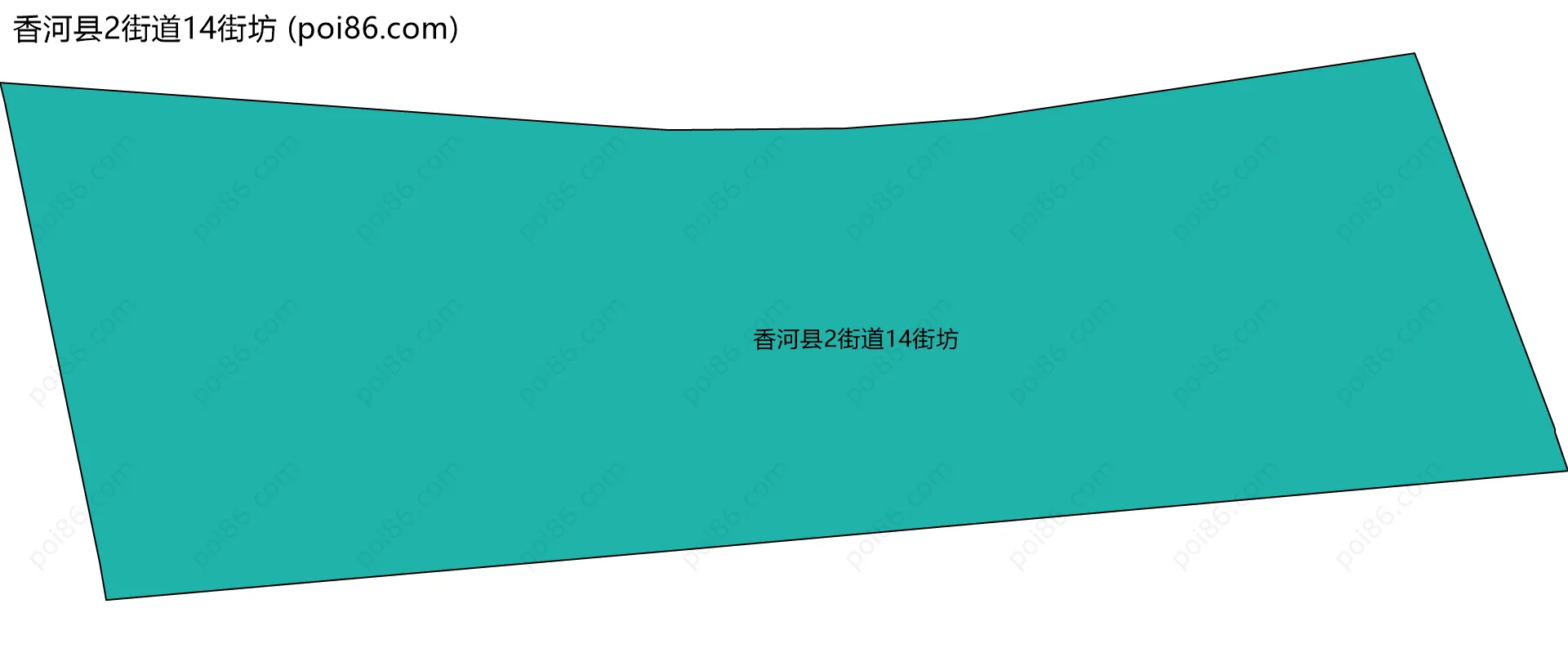 香河县2街道14街坊边界地图