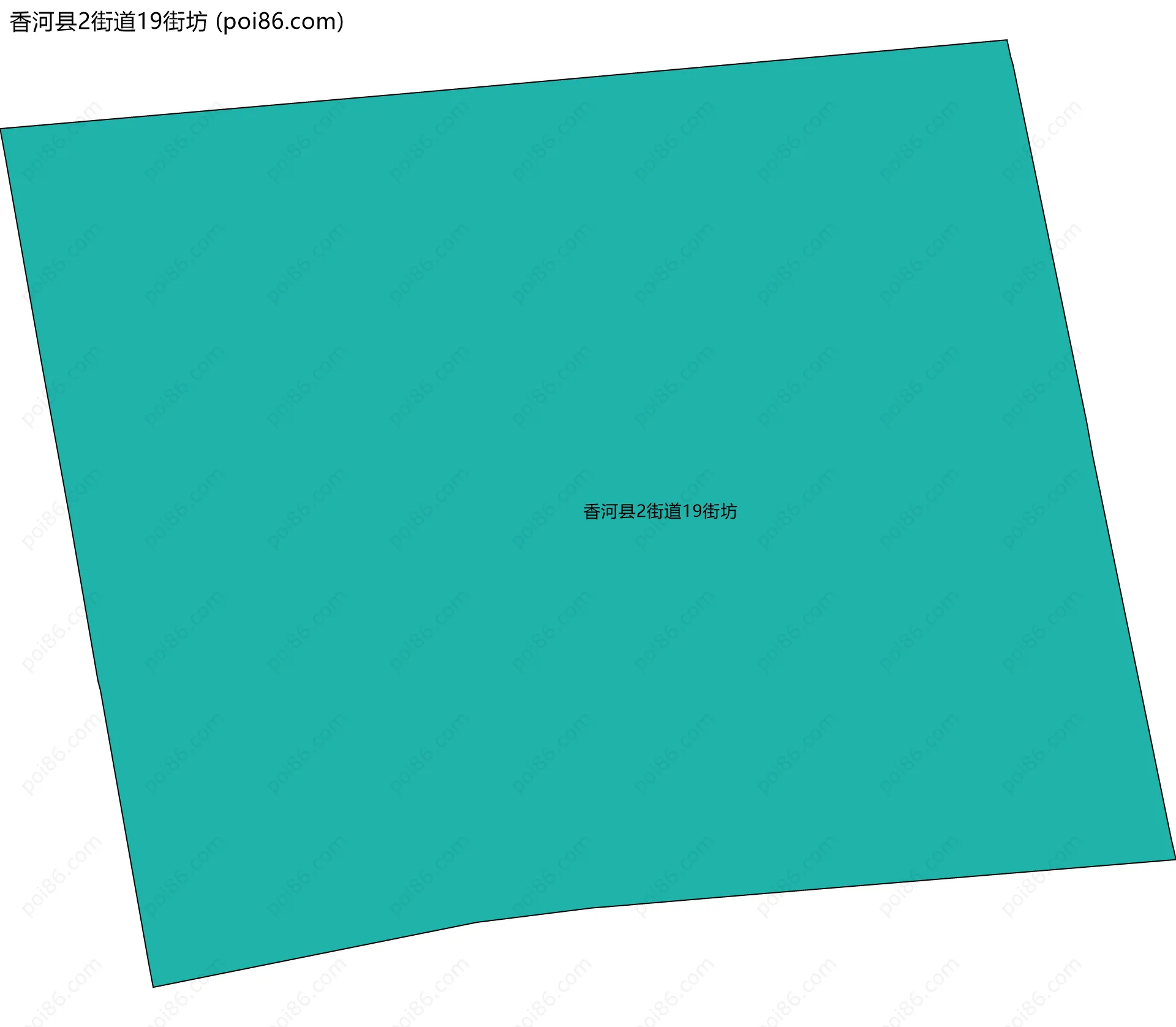 香河县2街道19街坊边界地图