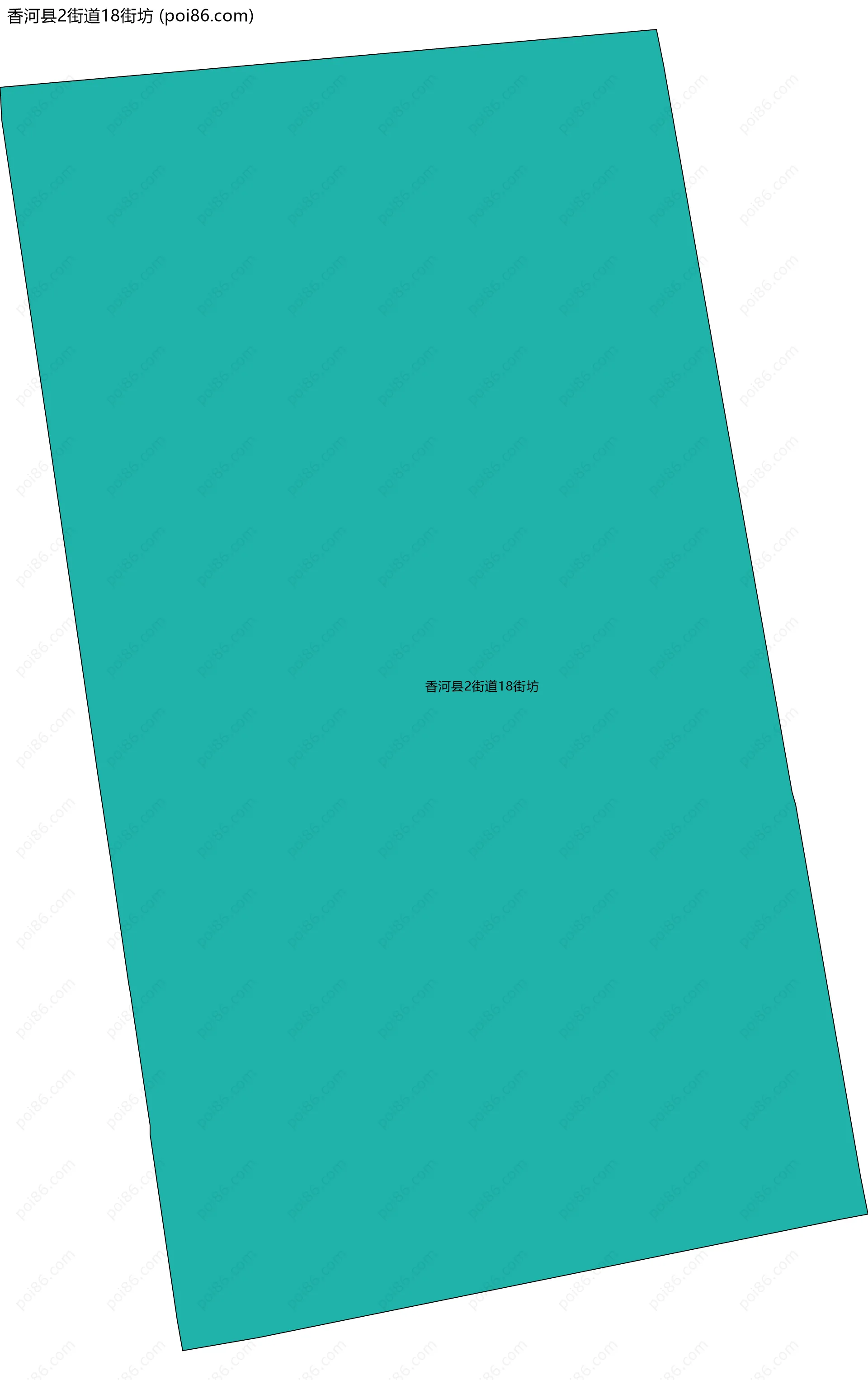 香河县2街道18街坊边界地图