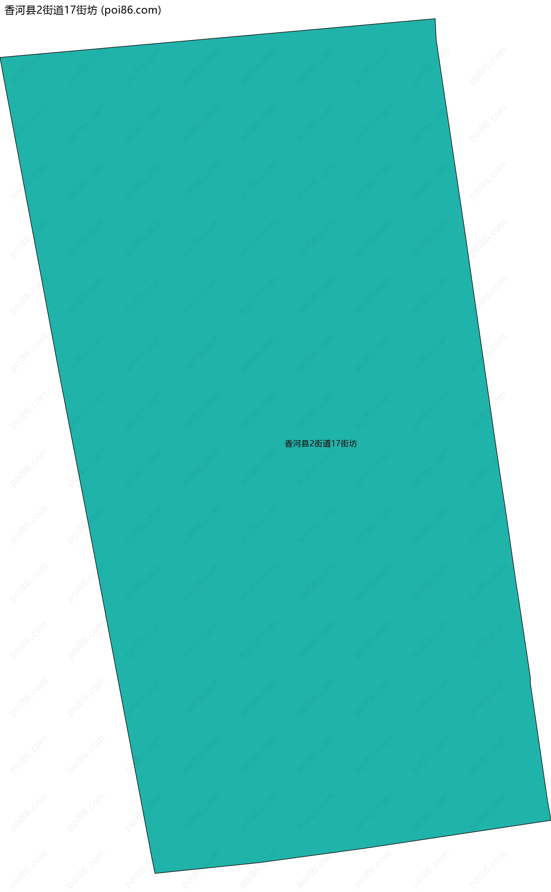 香河县2街道17街坊边界地图