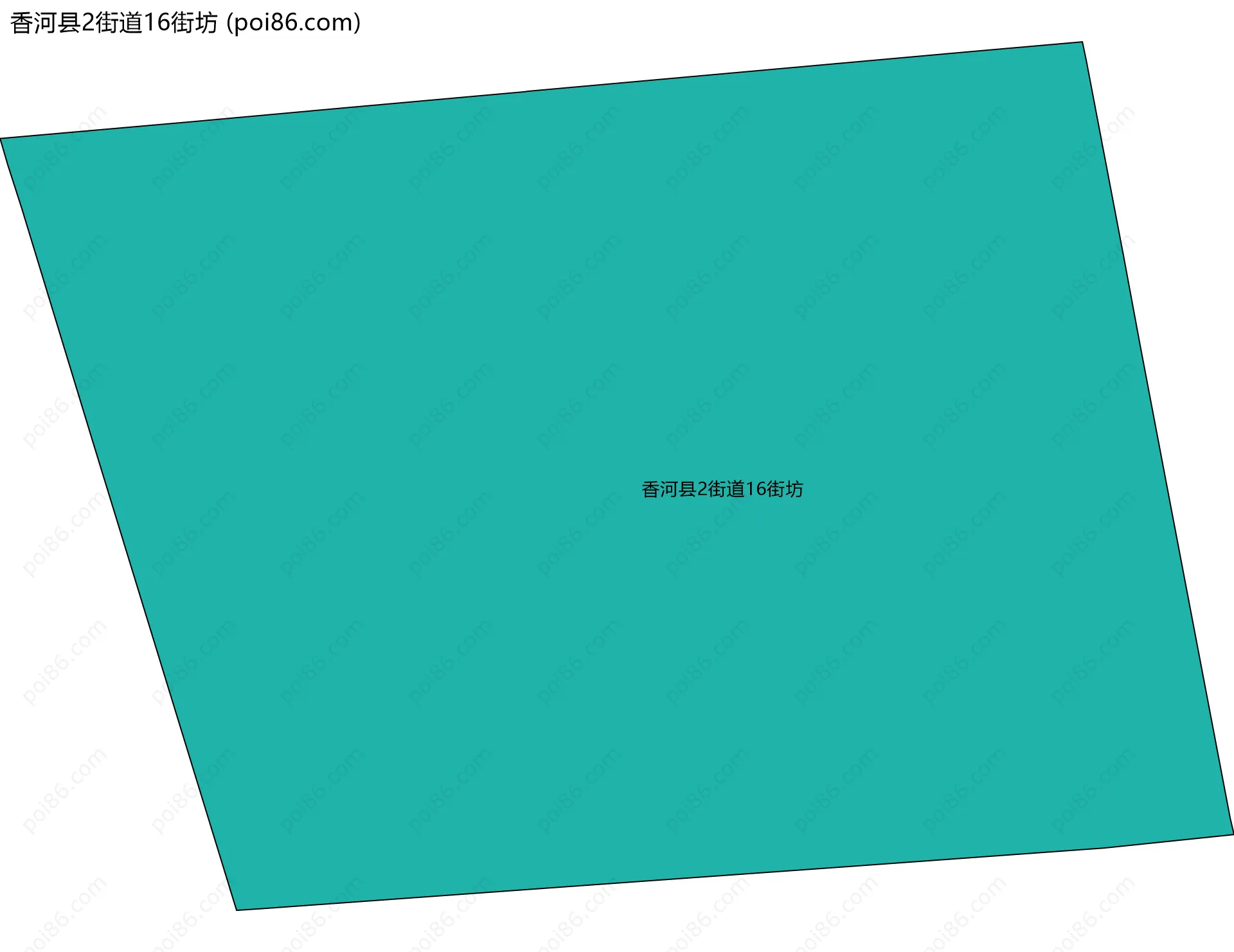 香河县2街道16街坊边界地图