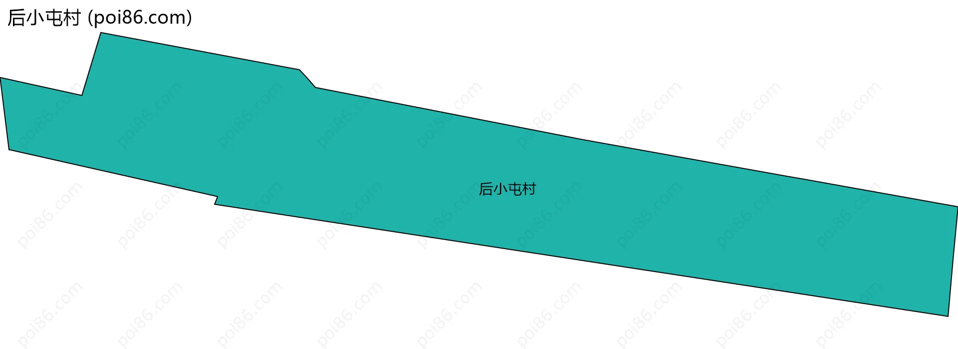 后小屯村边界地图