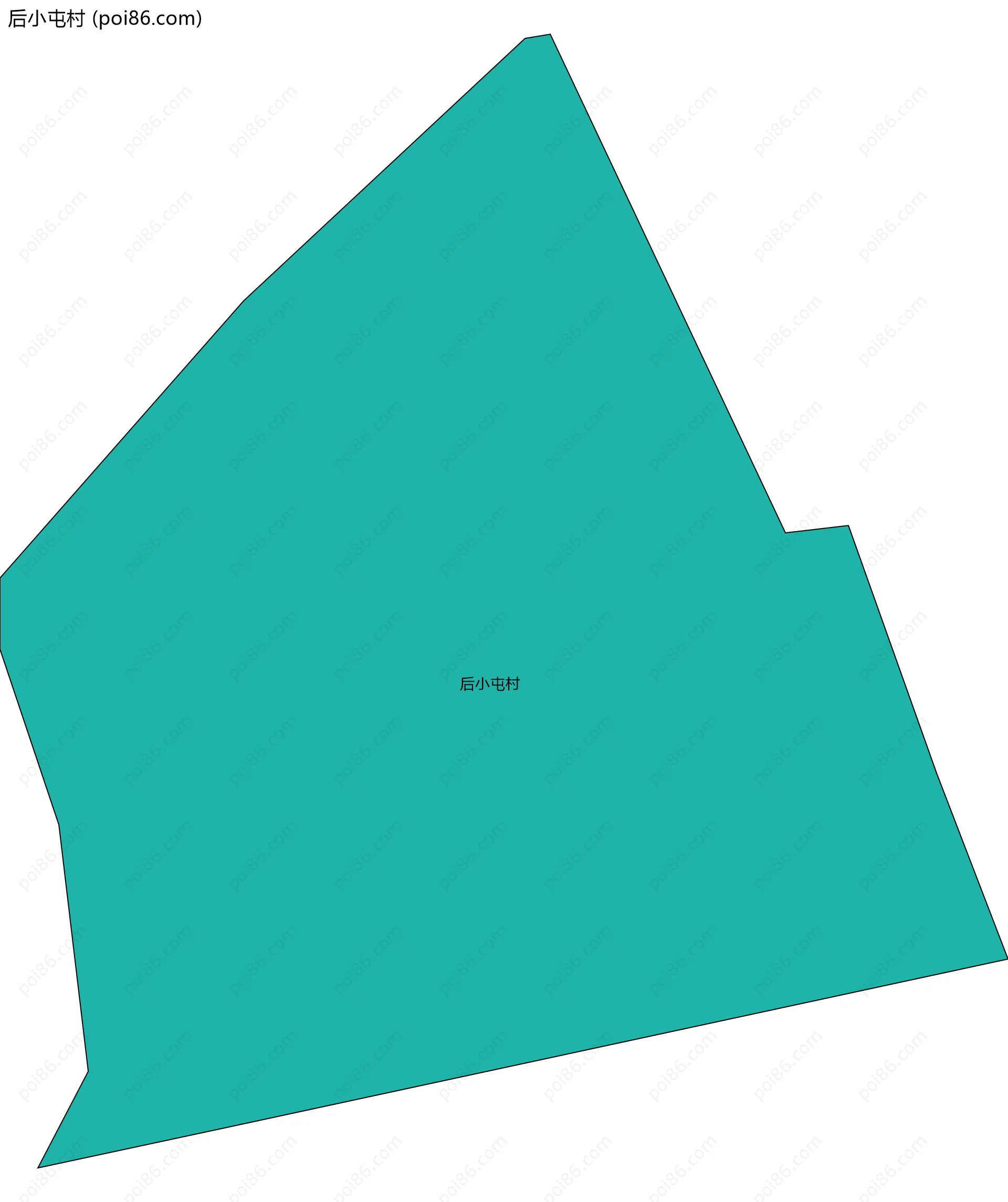 后小屯村边界地图